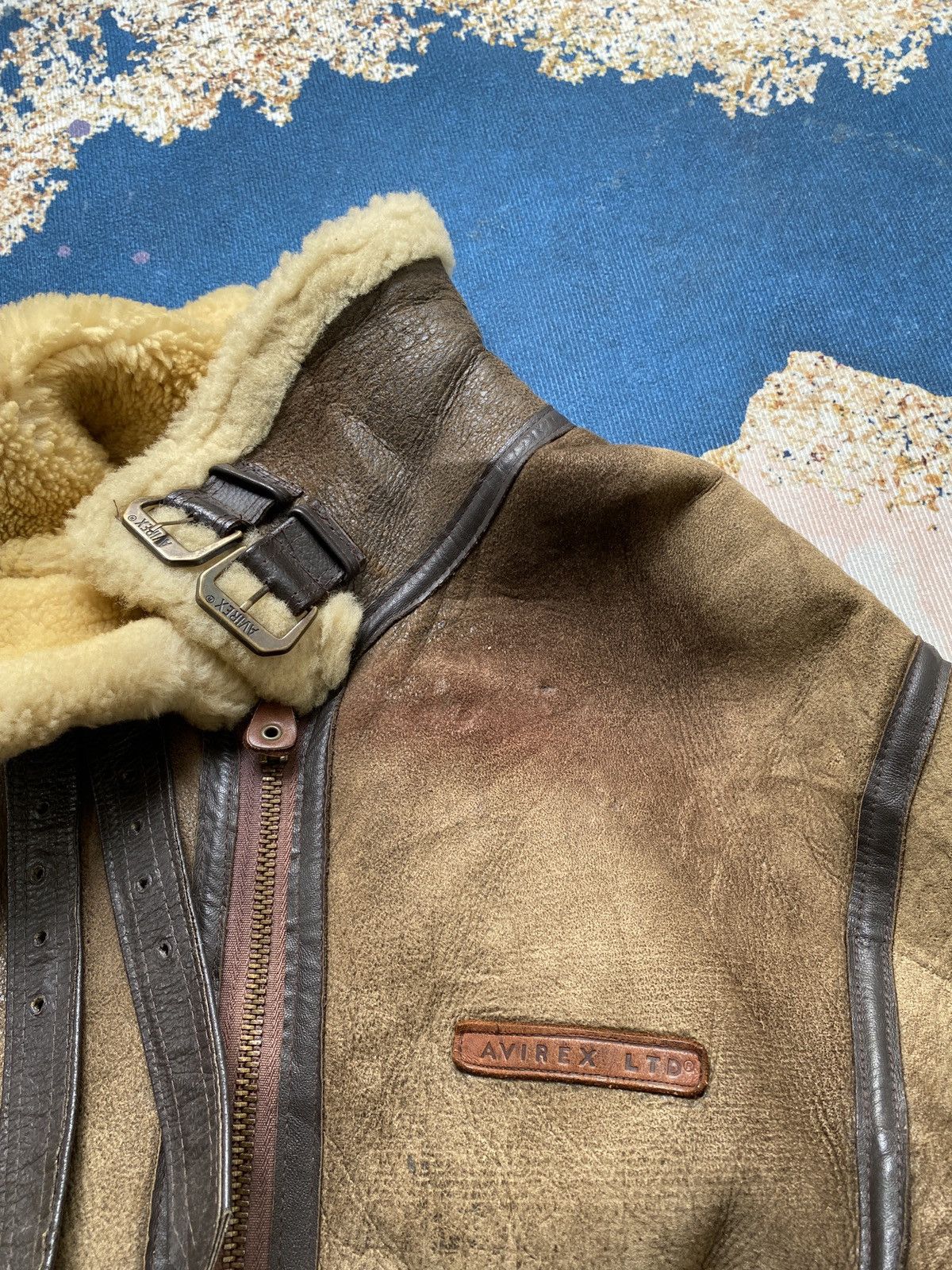Avirex Vintage 80s Avirex B3 Sheepskin Us Army Air Force Jacket Size US L / EU 52-54 / 3 - 14 Thumbnail