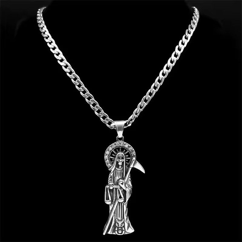 Other × Vintage Skeleton Gothic Punk Chain Necklace Size ONE SIZE - 1 Thumbnail