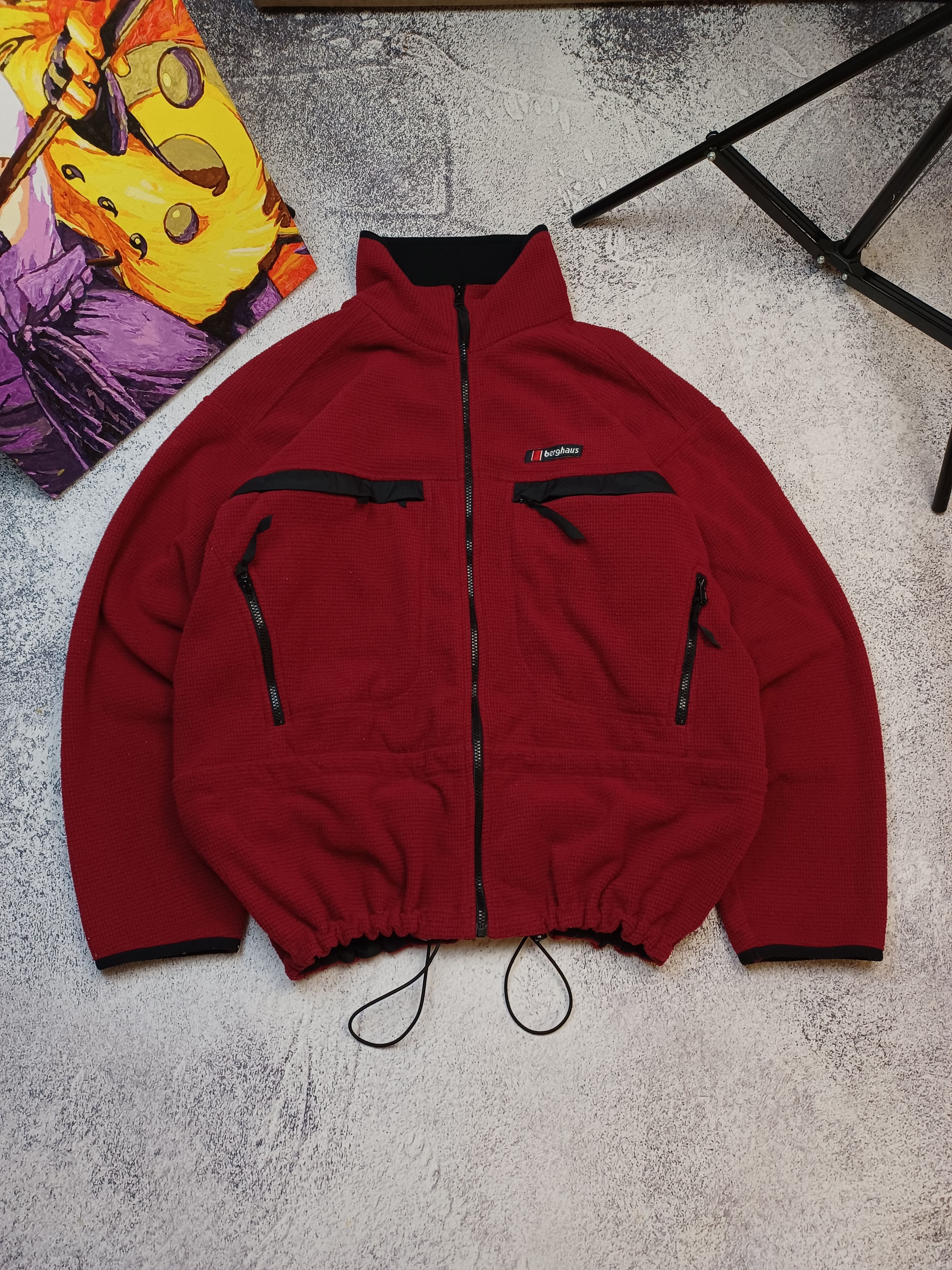 Berghaus × Vintage Vintage Berghaus Polartec Red Fleece Jacket Size US XL / EU 56 / 4 - 2 Thumbnail