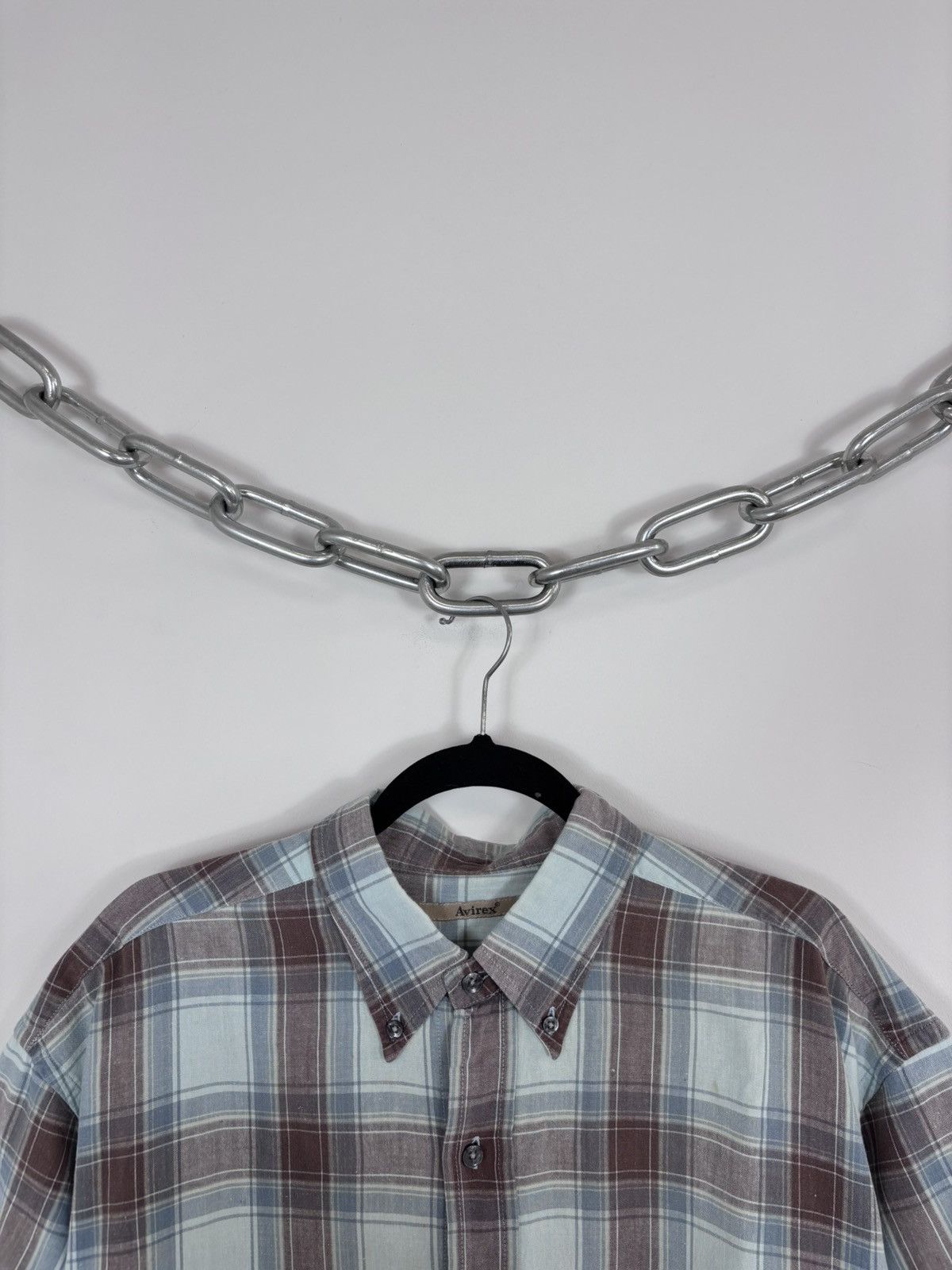 Avirex Vintage Avirex Plaid Check Blue Brown Short Sleeve Shirt Size US XXL / EU 58 / 5 - 3 Thumbnail