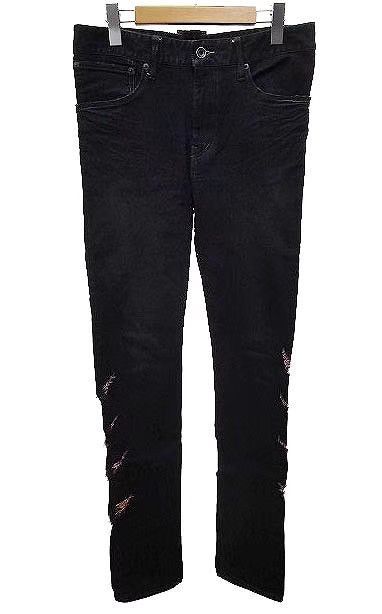 Le Grande Bleu (L.G.B.) Black Distressed Denim Jeans Size 30 Size US 30 / EU 46 - 1 Thumbnail