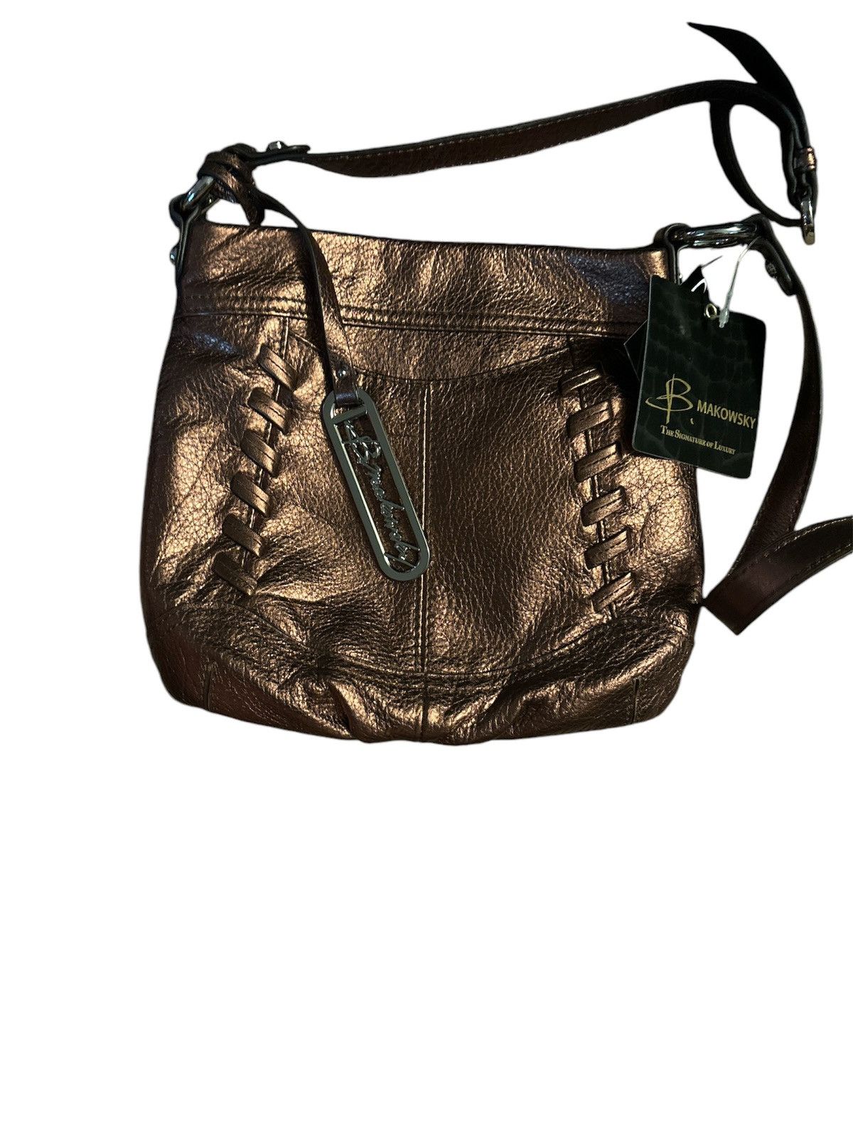 Other B MAKOWSKY metallic copper double front zippers soft Size ONE SIZE - 4 Thumbnail