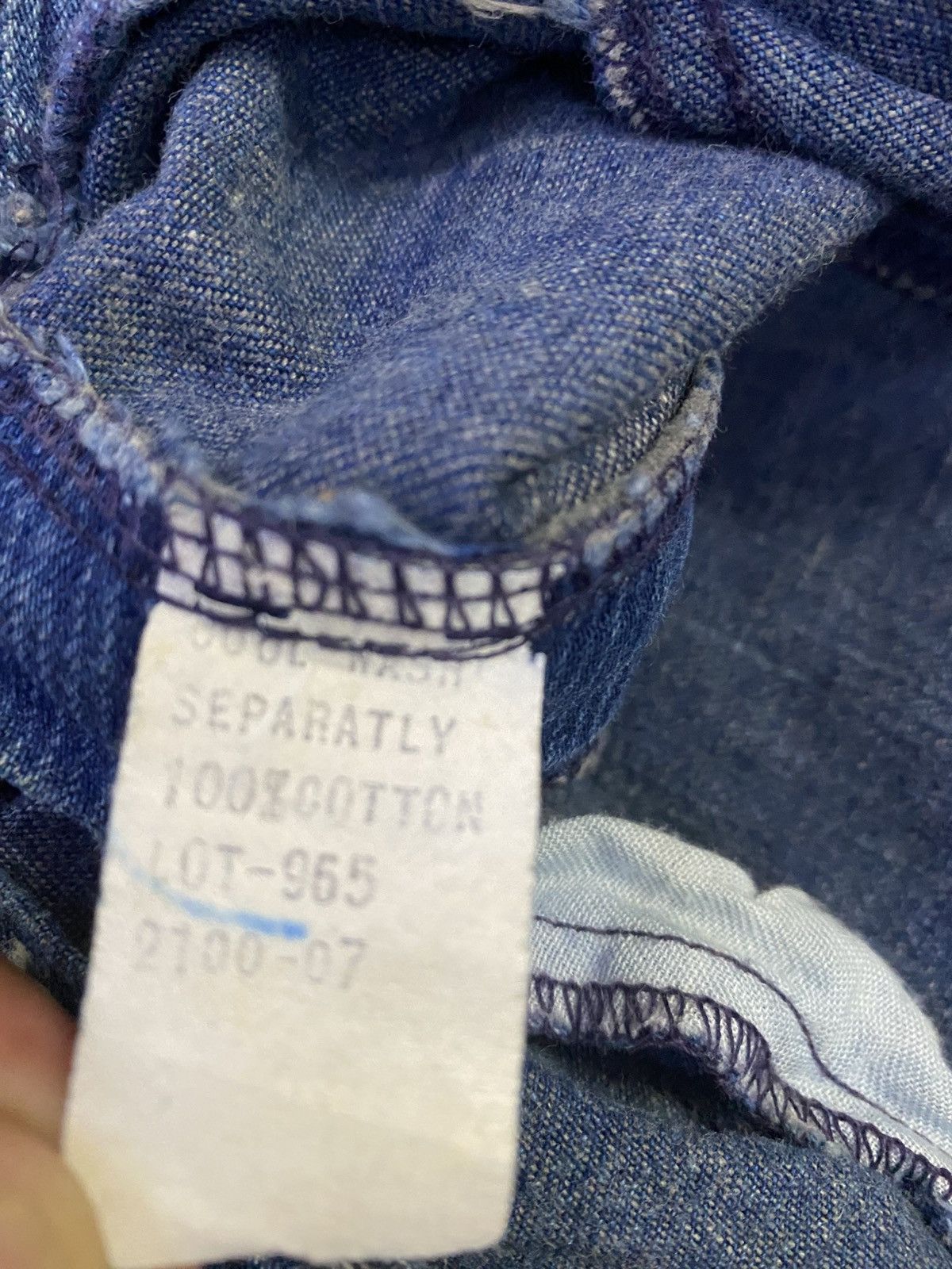 Vintage Vintage 60s Denim No Man’s Hand Jeans Size US 28 / EU 44 - 9 Thumbnail