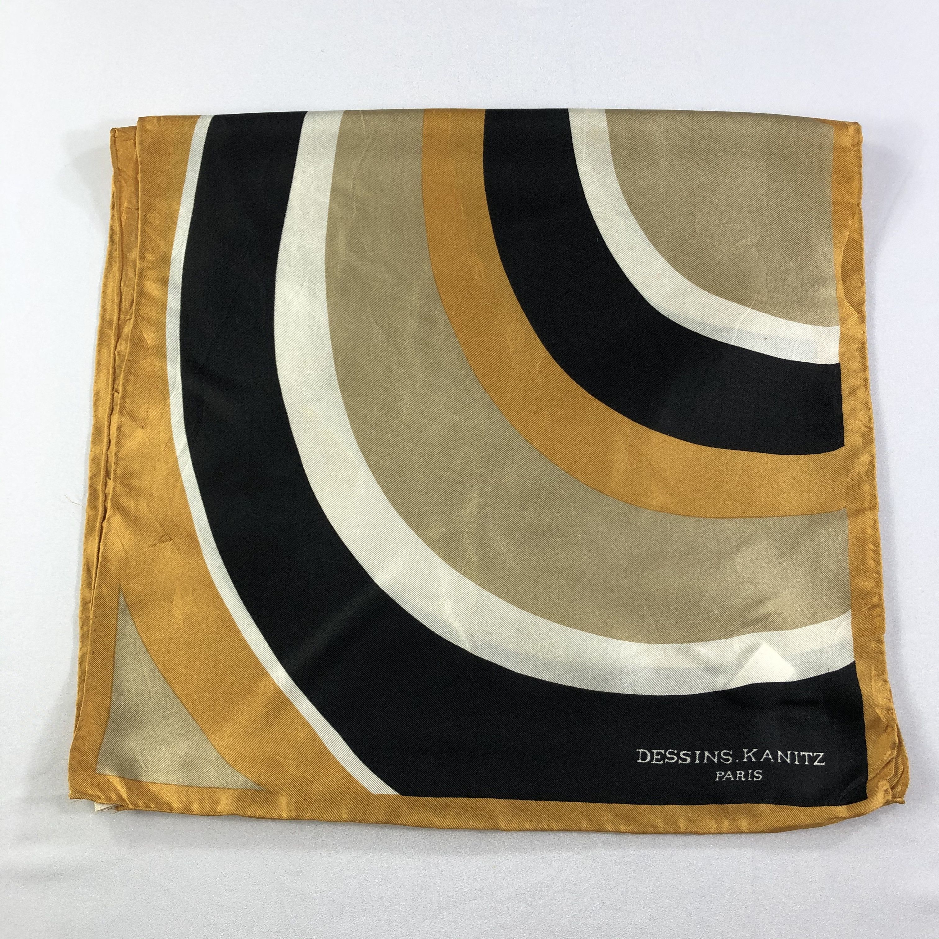 Vintage Vintage Dessins.Kanitz Silk Scarf Size ONE SIZE - 3 Thumbnail