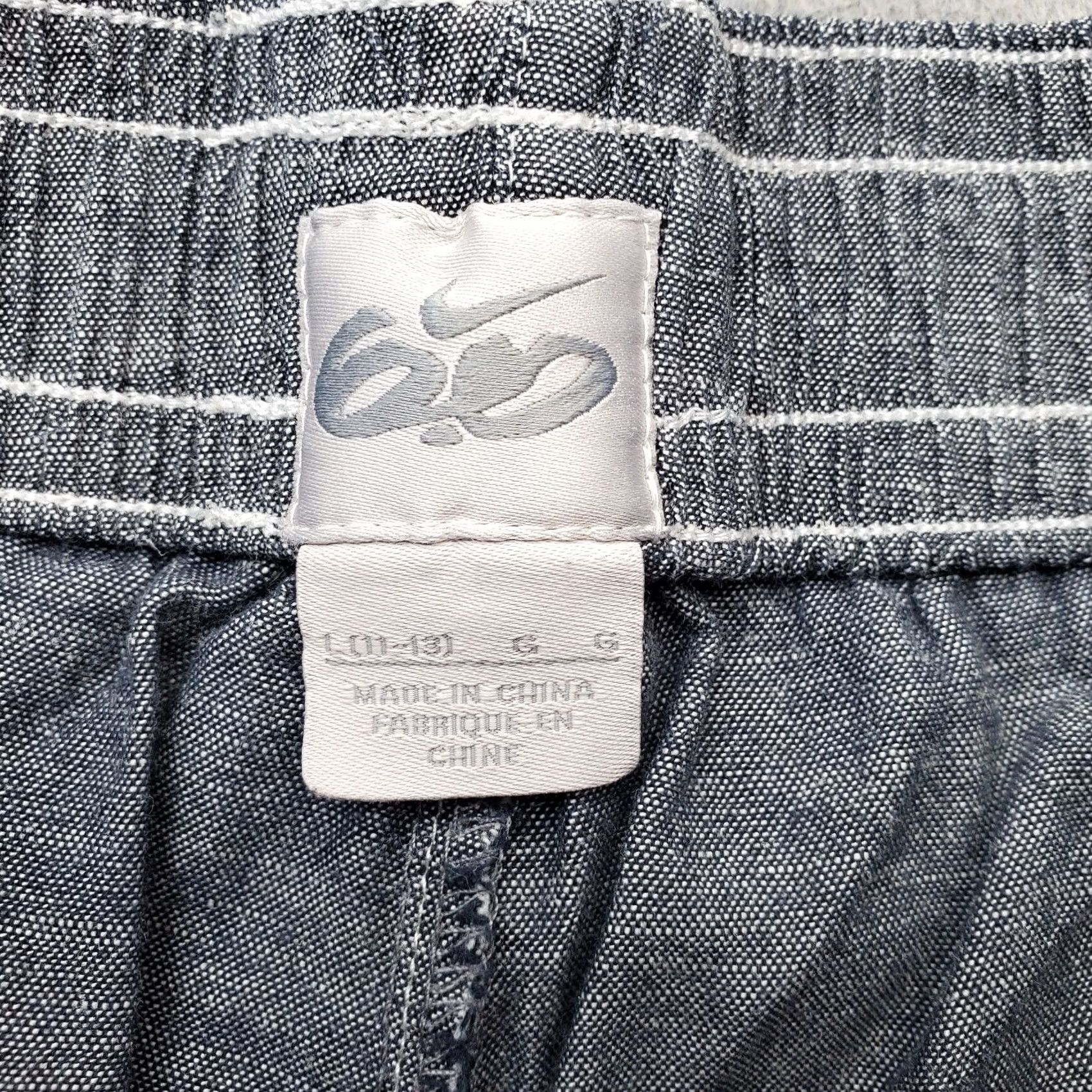 Nike Nike 6.0 Shorts Womens L Gray Chambray Adjustable Drawstring Waist Shorts Size 36" / US 14 / IT 50 - 6 Thumbnail