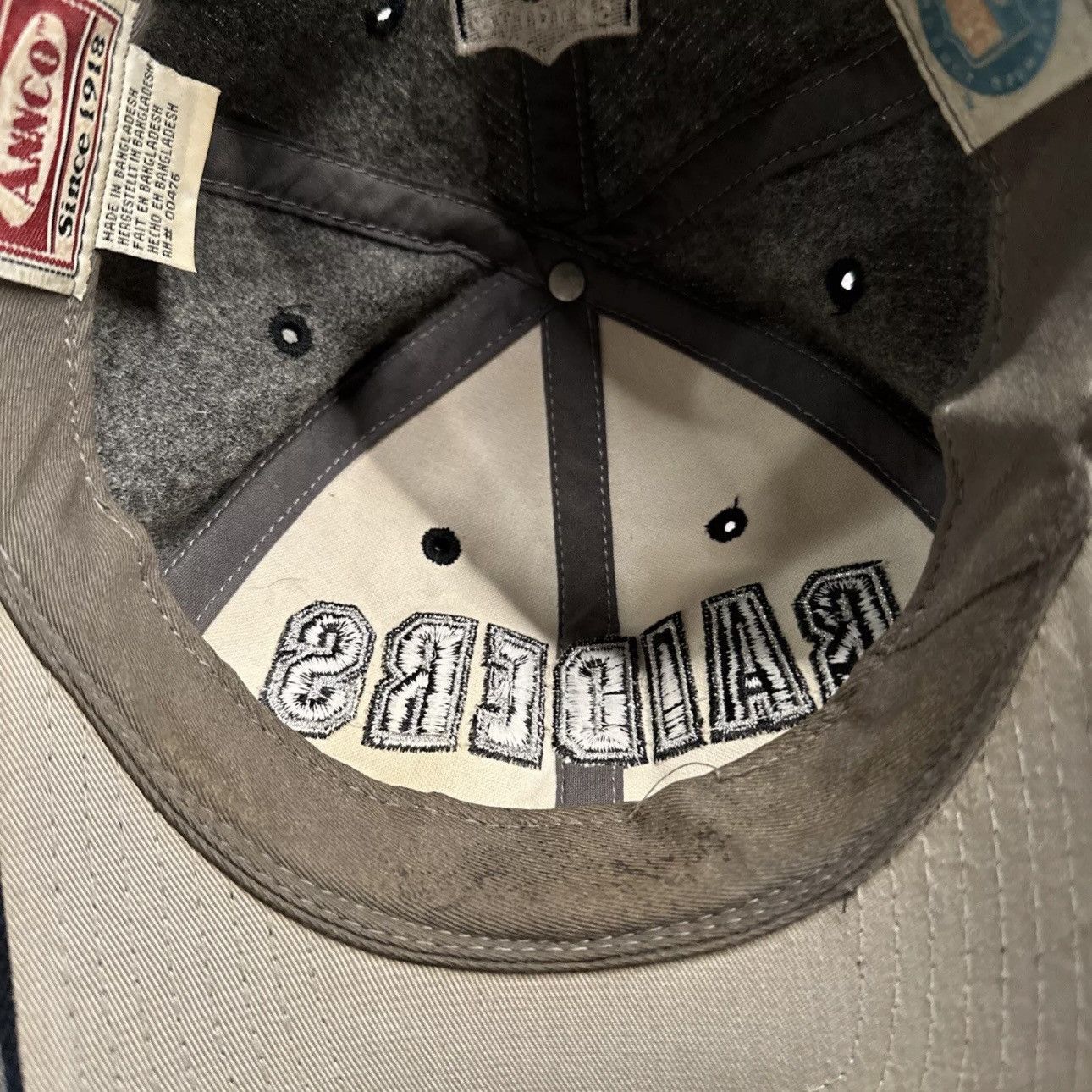 NFL × Vintage Vintage 90s Oakland Raider Football Wool Blend Hat Strapback Size ONE SIZE - 8 Thumbnail