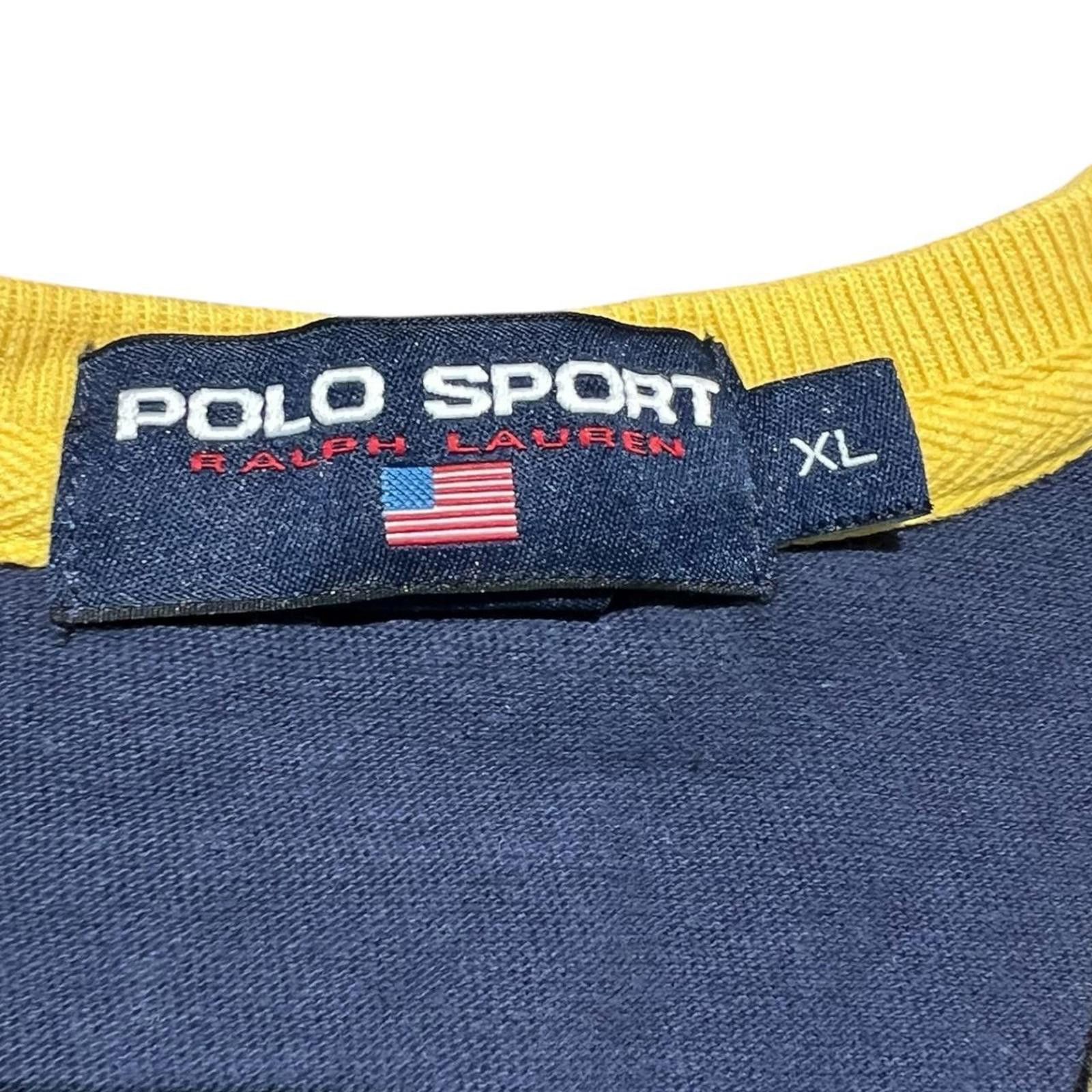 Designer Vintage Polo Sport Ralph Lauren V-neck Tee Size US XL / EU 56 / 4 - 4 Thumbnail