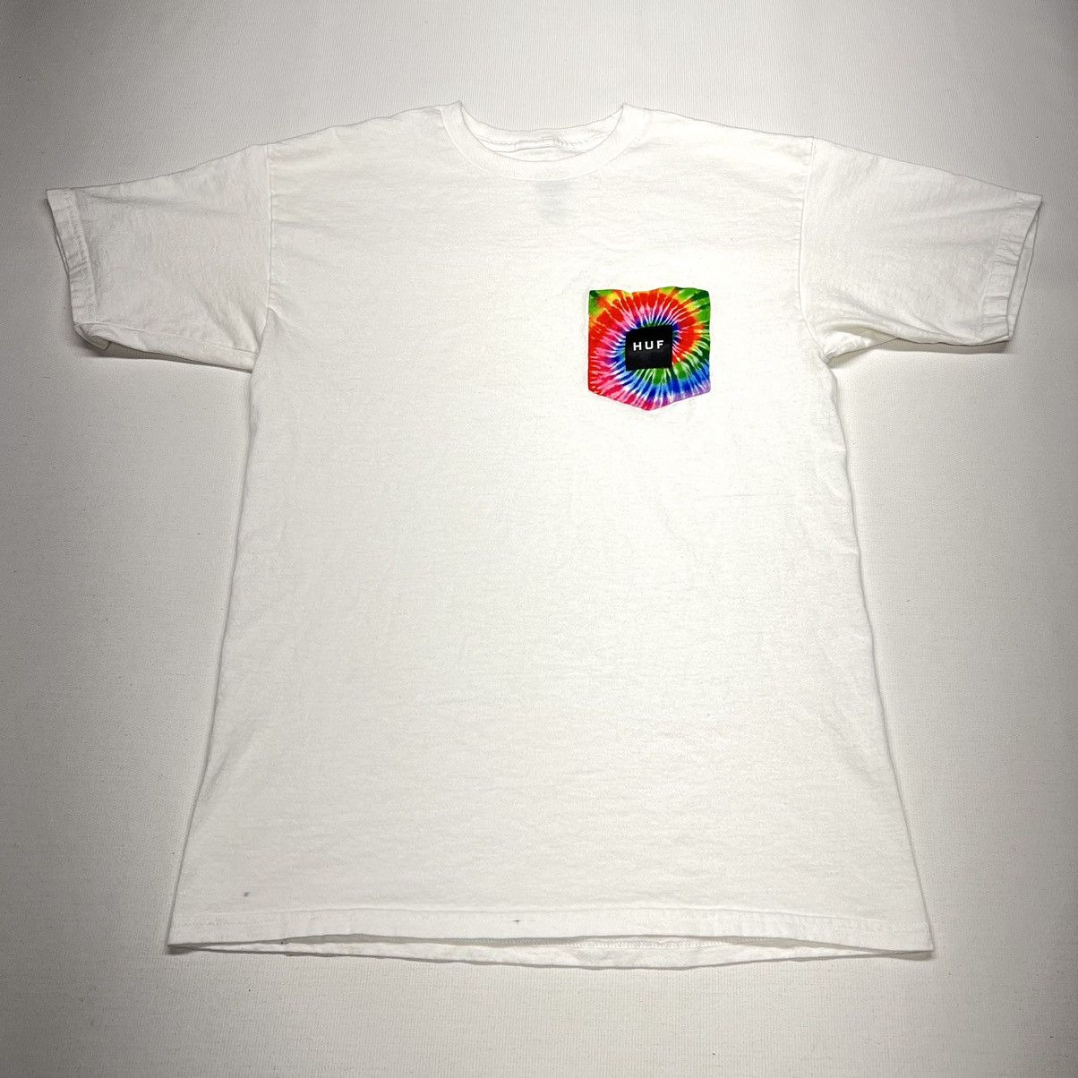 Huf HUF Tee Shirt White Tie Dye Pocket Logo Short Sleeve Skate Size US M / EU 48-50 / 2 - 1 Thumbnail