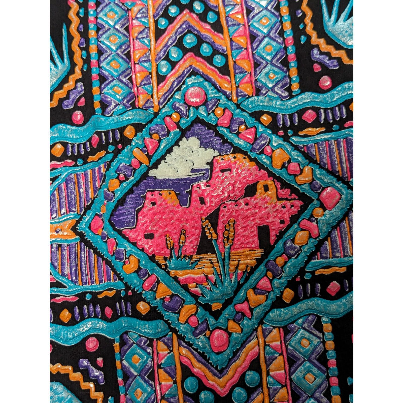 Hanes × Vintage Vintage Single Stitch New Mexico Tee Shirt Black Bright USA Size US M / EU 48-50 / 2 - 4 Thumbnail
