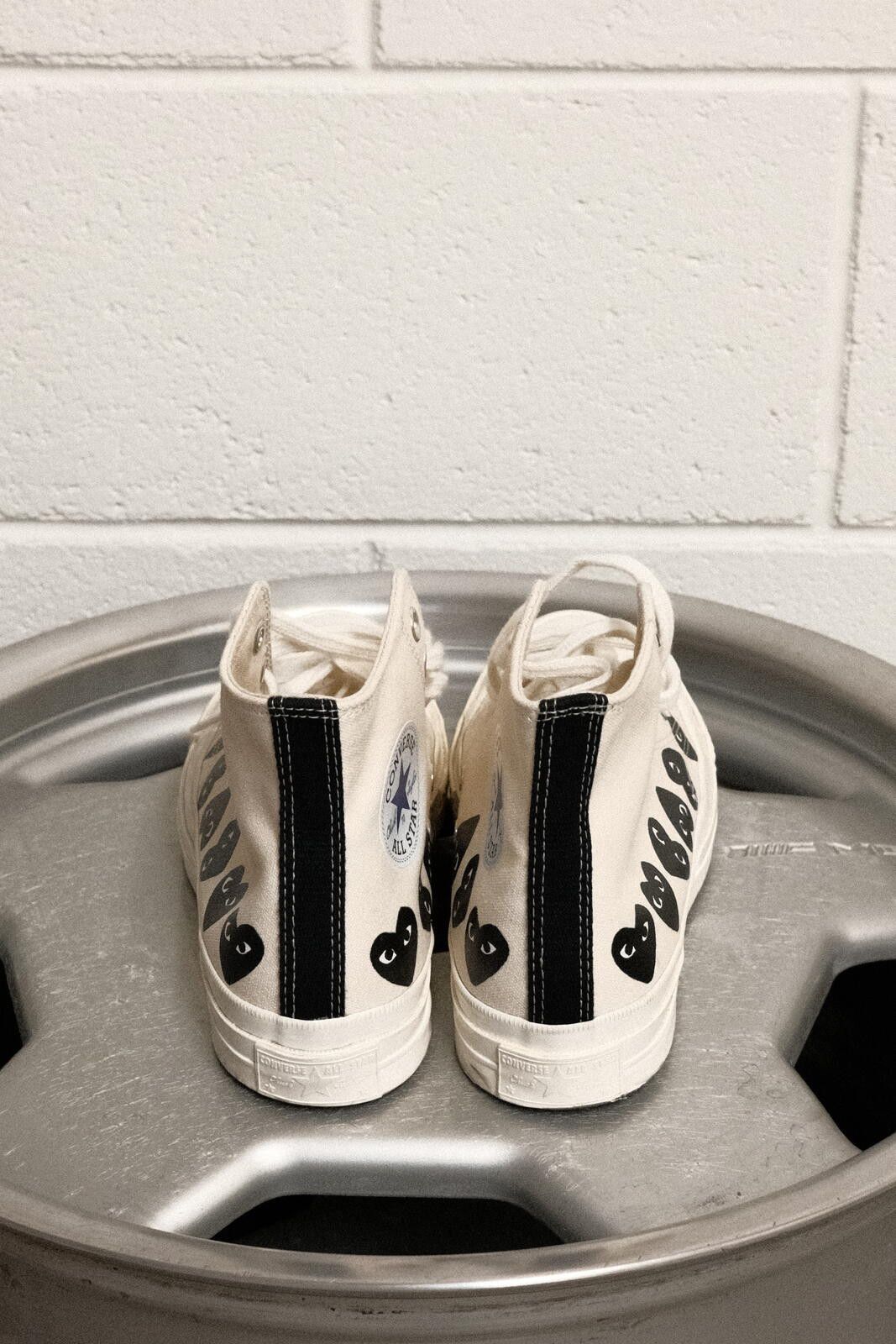 Converse Converse x Comme des Garçons Play White High-Tops Mens 6 Size US 7.5 / IT 37.5 - 3 Thumbnail