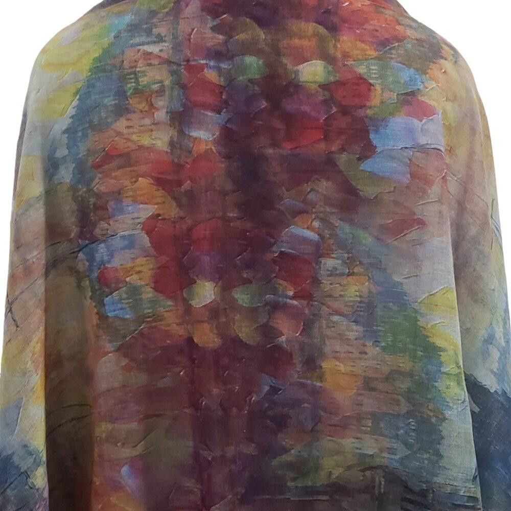 Designer CT1765 Magic Scarf Abstract Lightweight Wrap with Button Size ONE SIZE - 7 Thumbnail