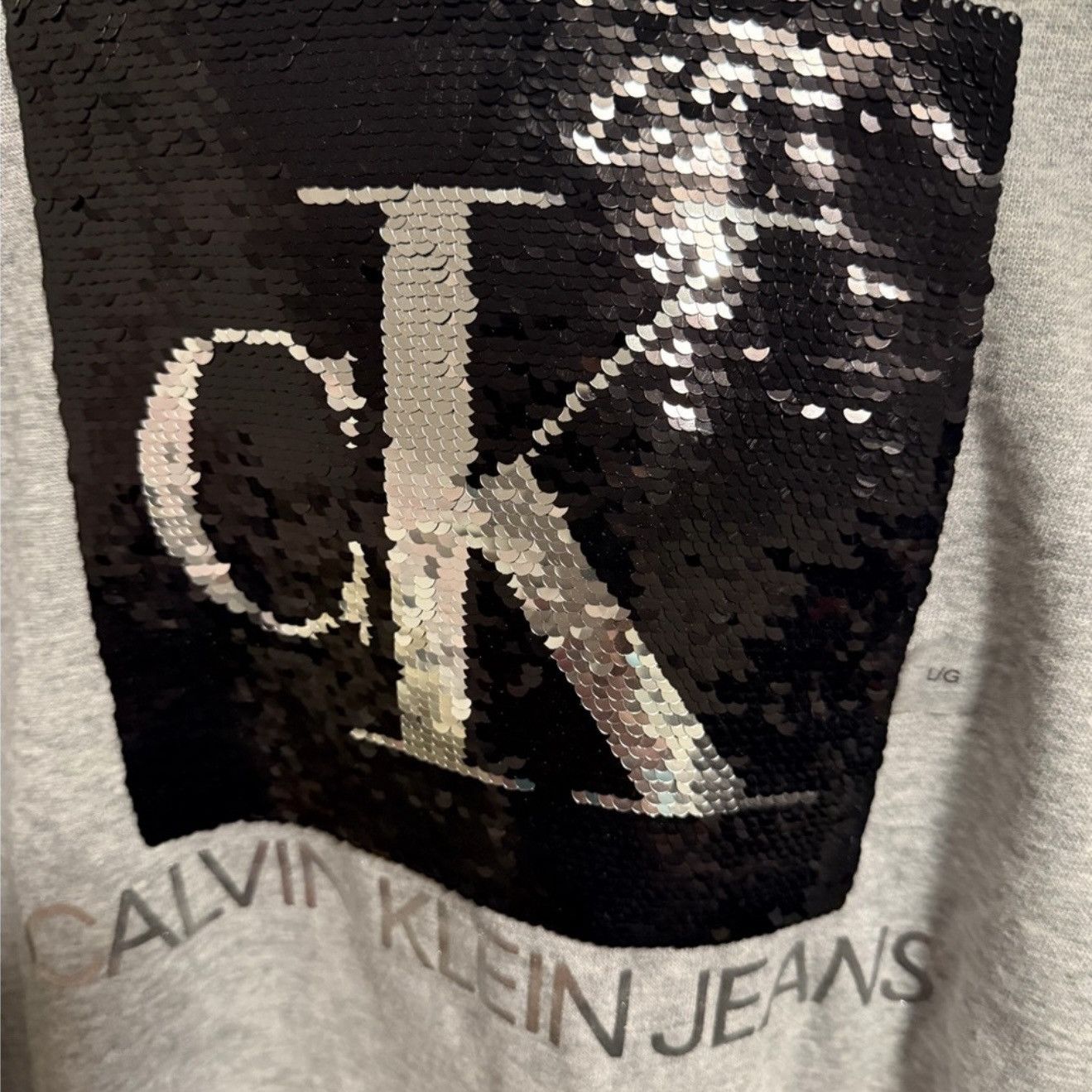 Calvin Klein Calvin Klein Jeans Sequin Logo Sweatshirt changing Sequins Size L / US 10 / IT 46 - 5 Thumbnail
