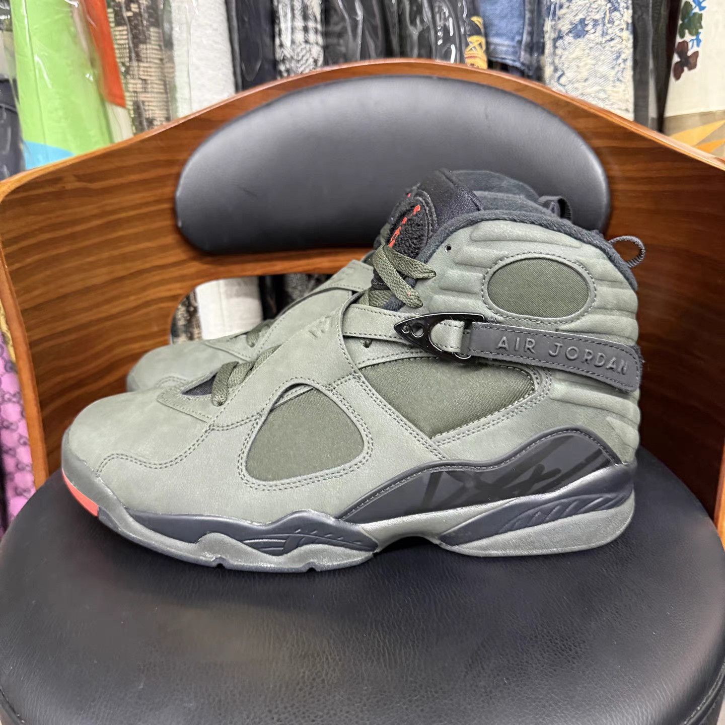 Jordan Brand Air Jordan 8 × Undefeated Black & Green K15 Size US 11.5 / EU 44-45 - 6 Thumbnail