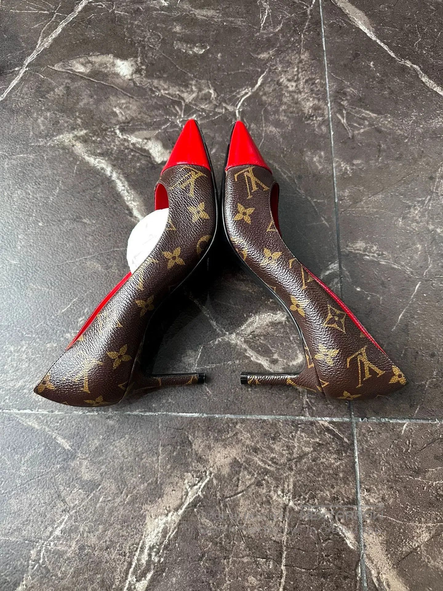 Louis Vuitton Louis Vuitton Monogram Red Leather Heels. Size US 6 / IT 36 - 4 Thumbnail