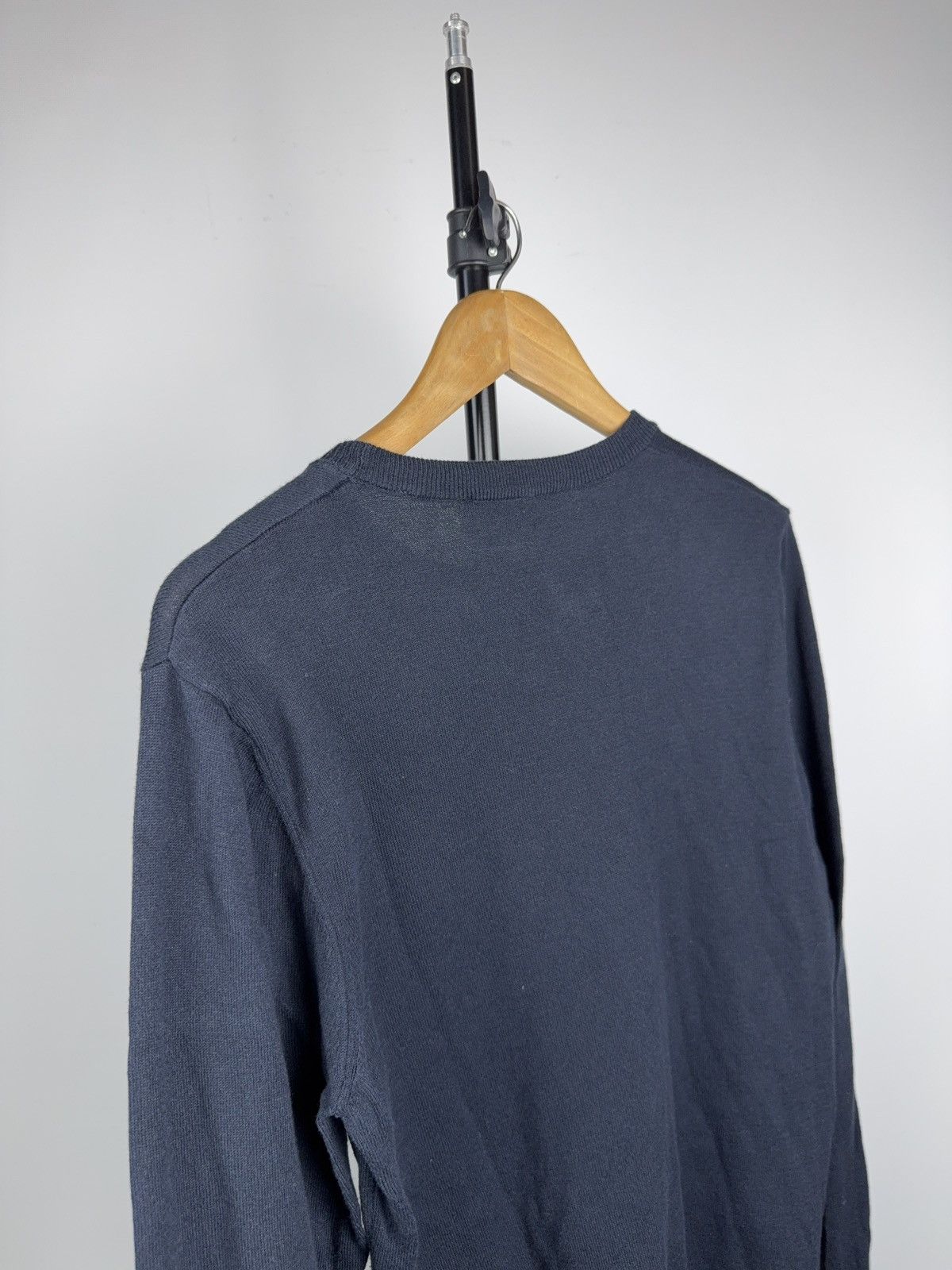 Diesel Luxury 00s Diesel Knit Sweater Navy Minimal Logo Crewneck Size US M / EU 48-50 / 2 - 13 Thumbnail