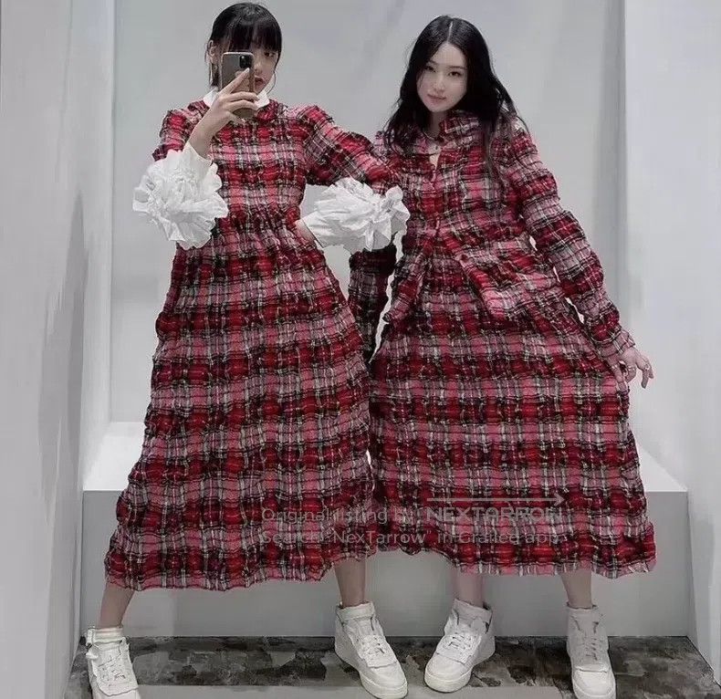 Comme des Garcons Comme Des Garcons Red checkered blazer Size S / US 4 / IT 40 - 6 Thumbnail