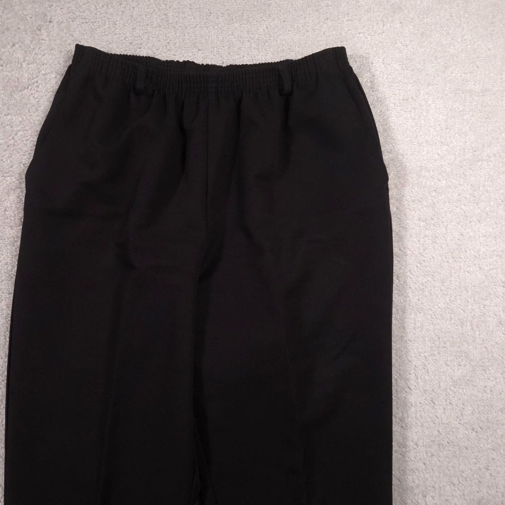 Vintage VINTAGE Alfred Dunner Pants Womens 12 Black Crepe Pull On Tapered Dress USA 90s Size 34" / US 12 / IT 48 - 3 Thumbnail