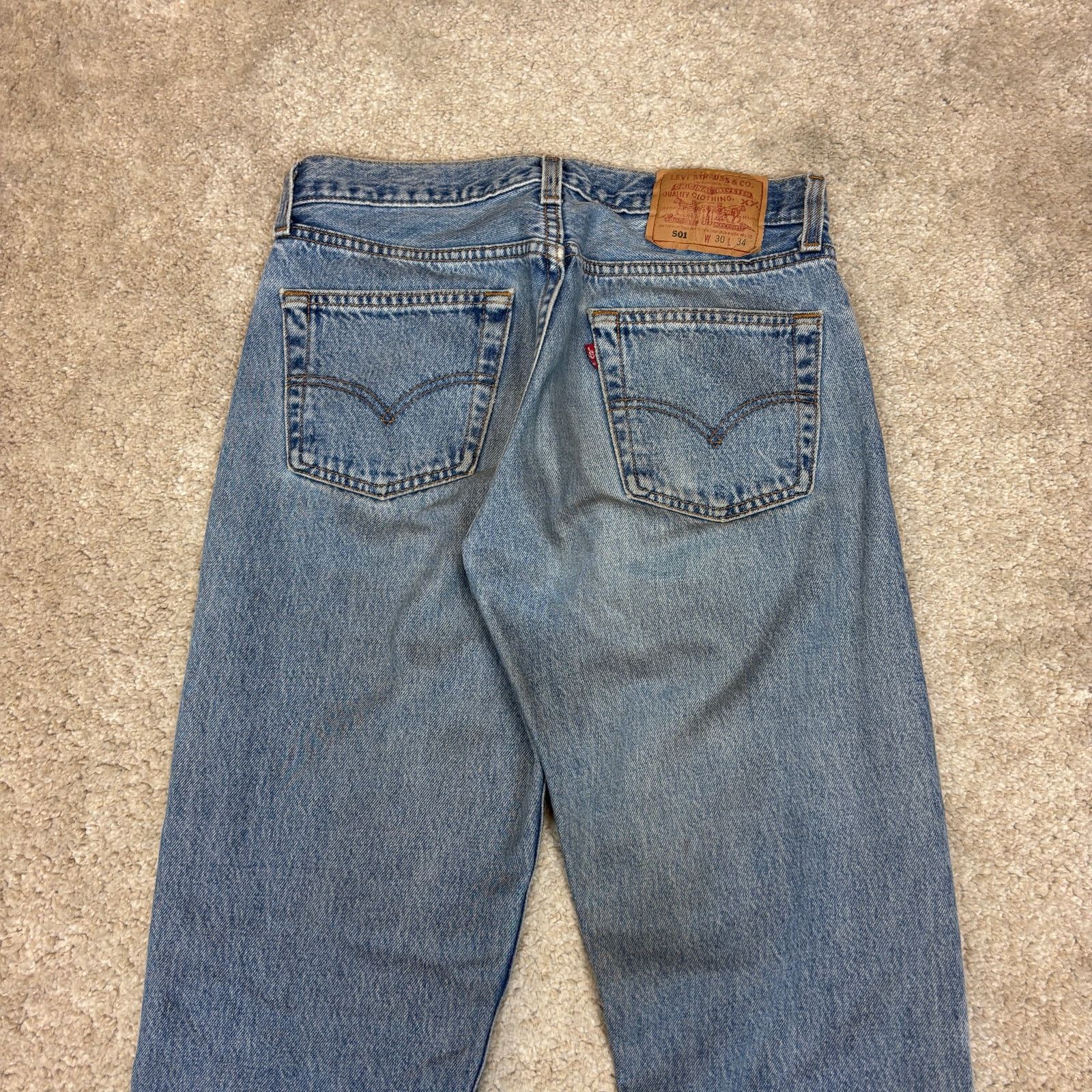 Levi's Vintage 90s Levi's 501 Straight Leg Jeans 30x31.5 Size US 30 / EU 46 - 4 Thumbnail