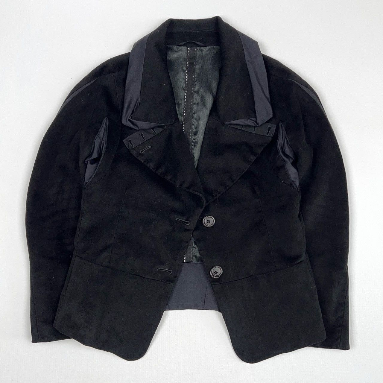 Marithe + Francois Girbaud Marithe Francois Girbaud Velour Blazer Jacket Size XS / US 0-2 / IT 36-38 - 2 Thumbnail