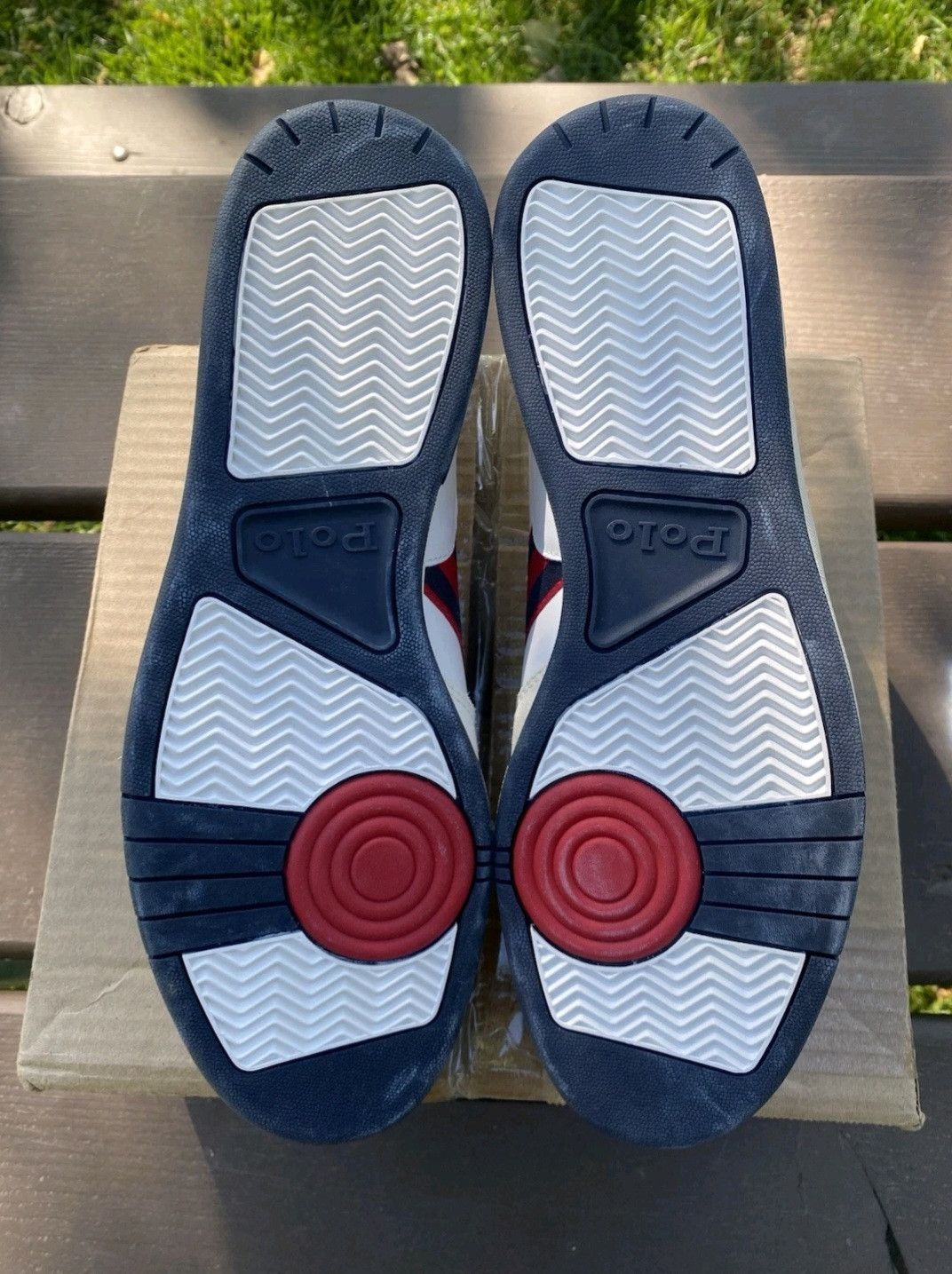 Ralph Lauren Ralph Lauren Polo Court Sneakers White Navy Red Retro 003 Size US 11.5 / EU 44-45 - 6 Thumbnail