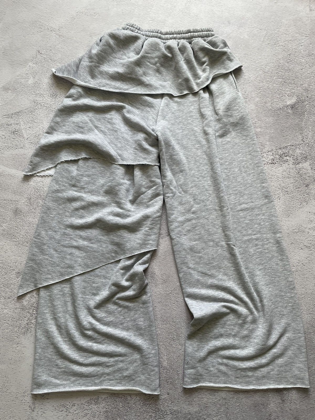 Designer Rare! Sweatpants Grey Kudasai Oh Handmade Designer Y2K Size US 32 / EU 48 - 12 Thumbnail