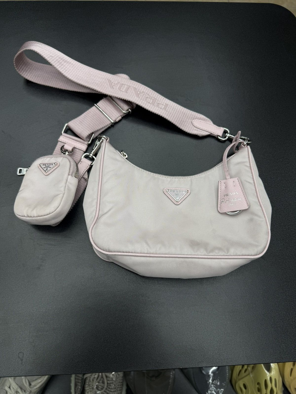 Prada Prada Re-Edition 2005 shoulder bag in pink Size ONE SIZE - 11 Thumbnail
