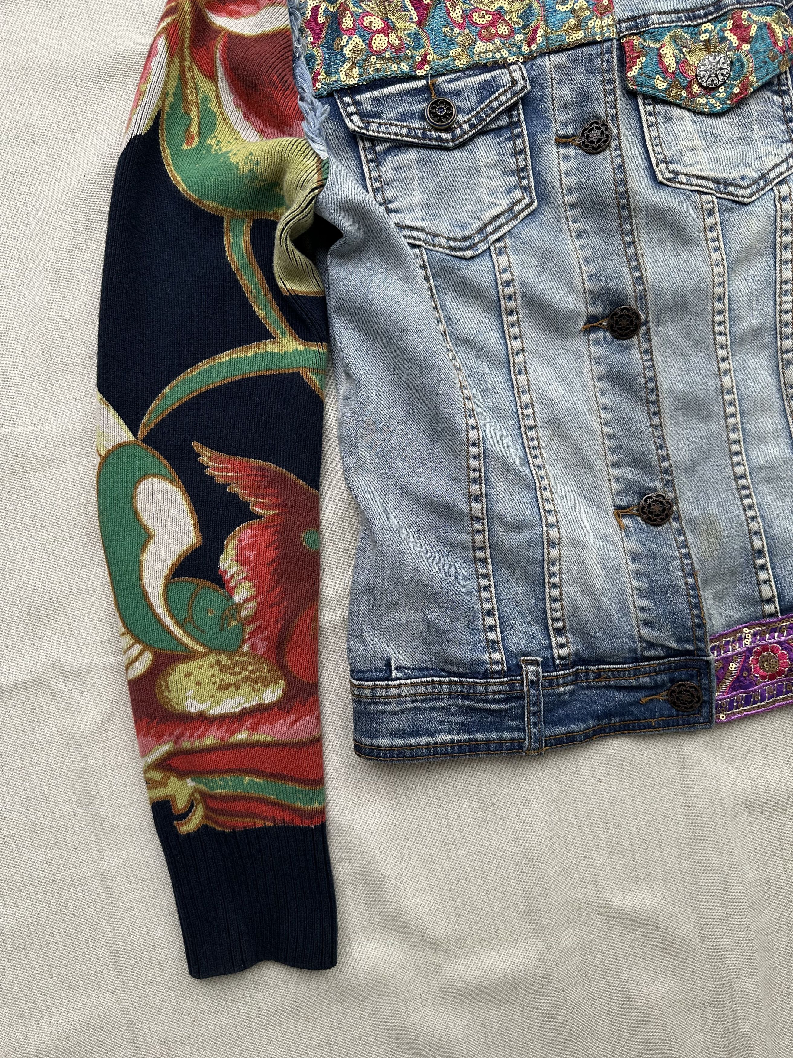 Desigual Desigual Multicolor Denim Jacket Size XS / US 0-2 / IT 36-38 - 4 Thumbnail