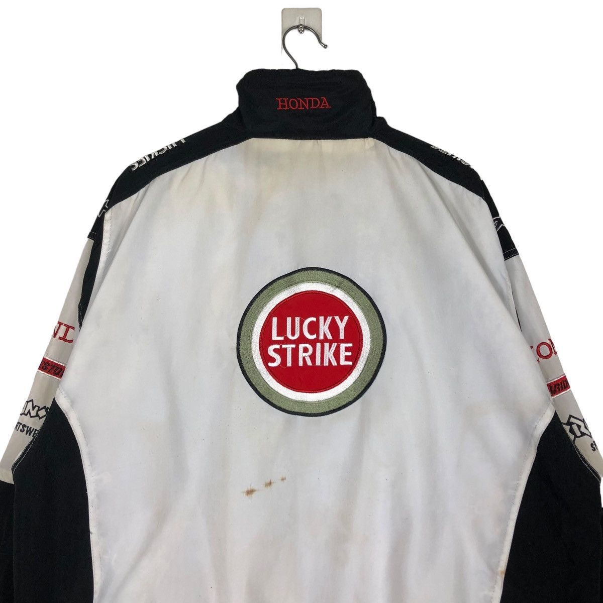 Hein Gericke 🔥VINTAGE BIKER JACKET RACING LUCKY STRIKE BIG LOGO Size US XXL / EU 58 / 5 - 14 Thumbnail