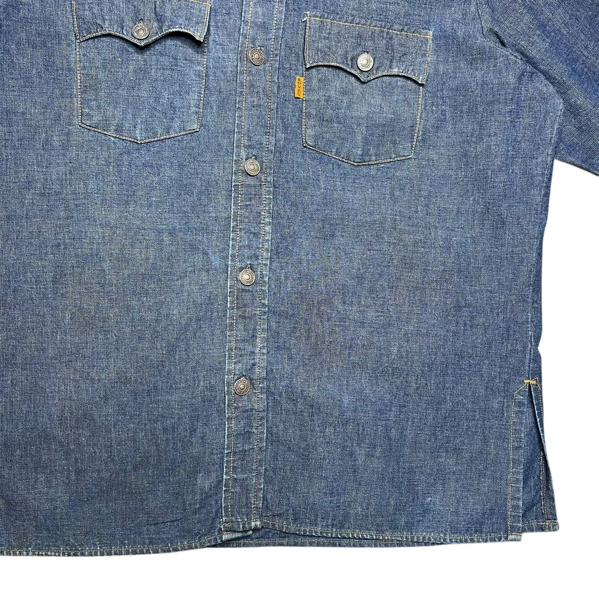 Levi's 1970s Levi’s Orange Tab Denim Button Up Long Sleeve Shirt Size US XL / EU 56 / 4 - 6 Thumbnail