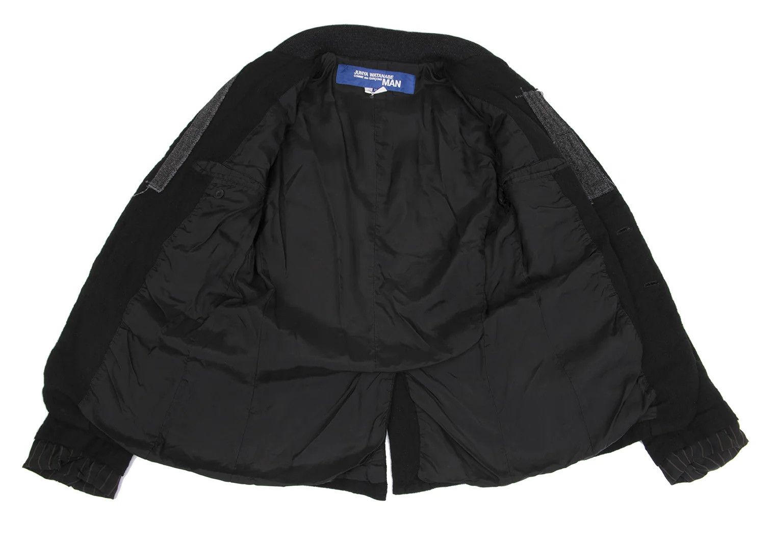 Junya Watanabe Wool Felted Leather Pocket Jacket in Black, Size XS Size US XS / EU 42 / 0 - 11 Thumbnail