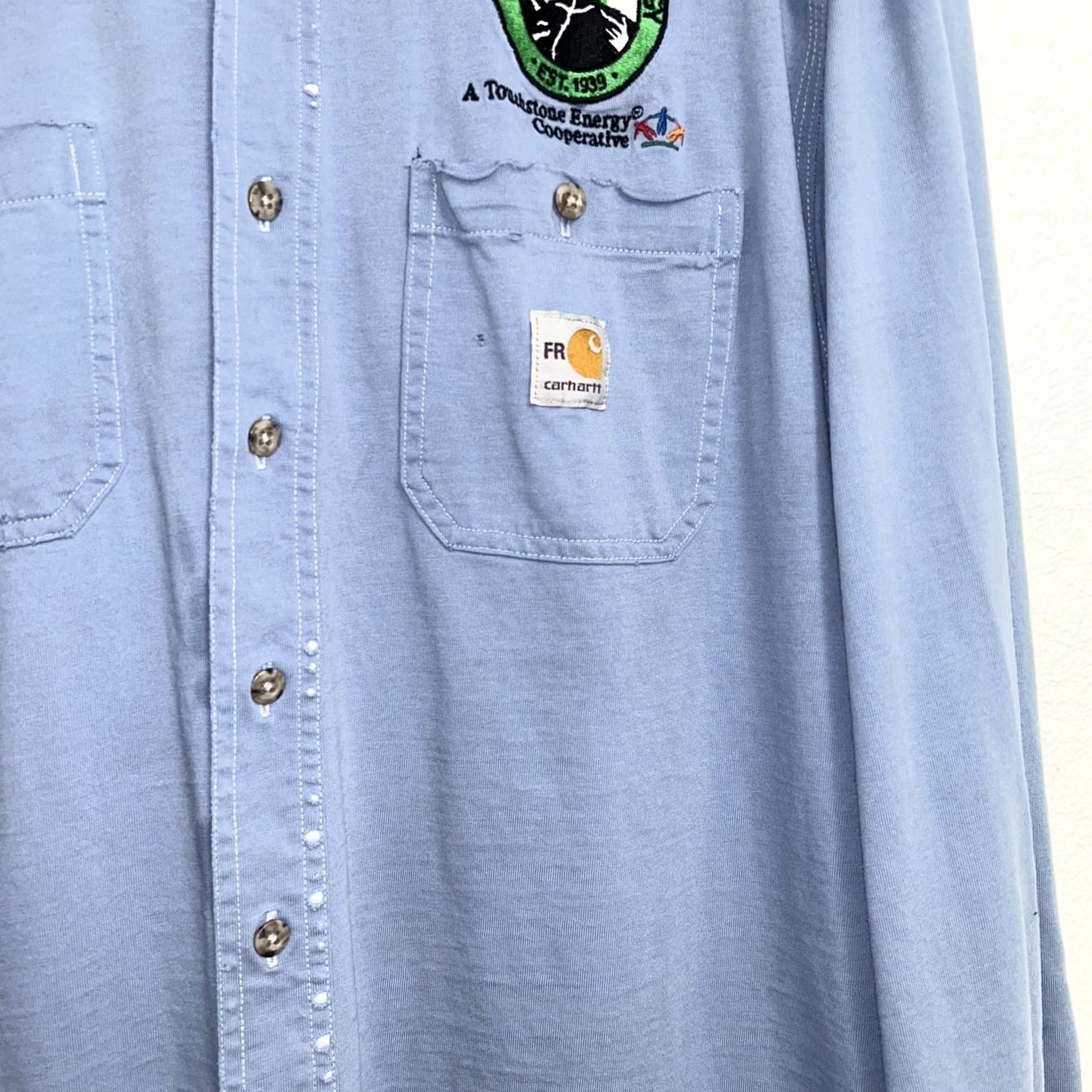Carhartt Carhartt Button-Down Shirt Blue Long Sleeve Men L Button-Up Casual Workwear Shirt Size US L / EU 52-54 / 3 - 5 Thumbnail