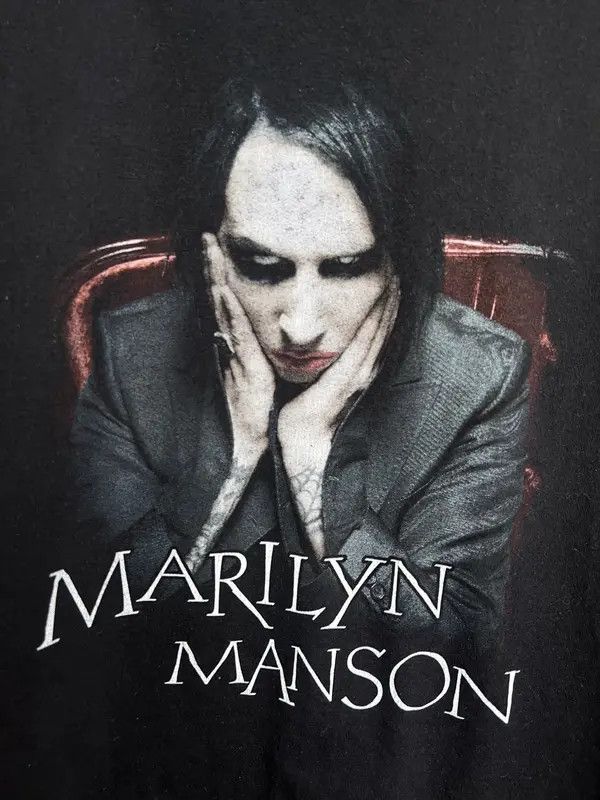 Band Tees Marilyn Manson Portrait T-Shirt vintage style Size US M / EU 48-50 / 2 - 3 Thumbnail