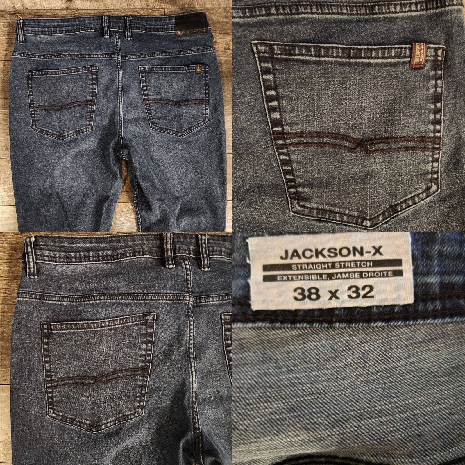 Buffalo David Bitton Buffalo David Bitton Jeans Jason X Straight Stretch Denim Blue Mens 38x32 Dark Jeans Regular Stretch Mens Size US 38 / EU 54 - 8 Thumbnail