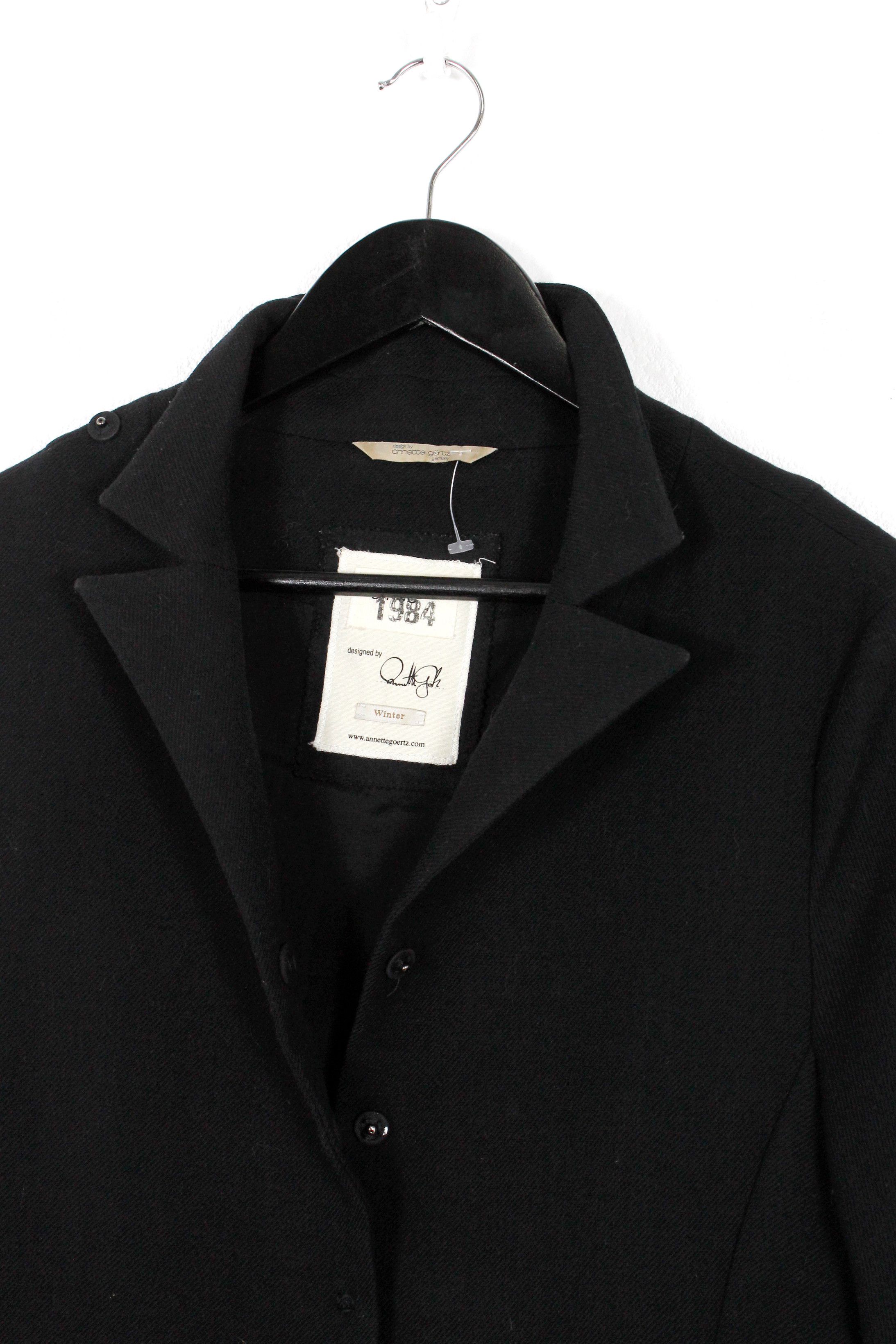 Annette Gortz × Vintage Annette Gortz Jacket Long Blazer Avant Garde Black Size S / US 4 / IT 40 - 6 Thumbnail