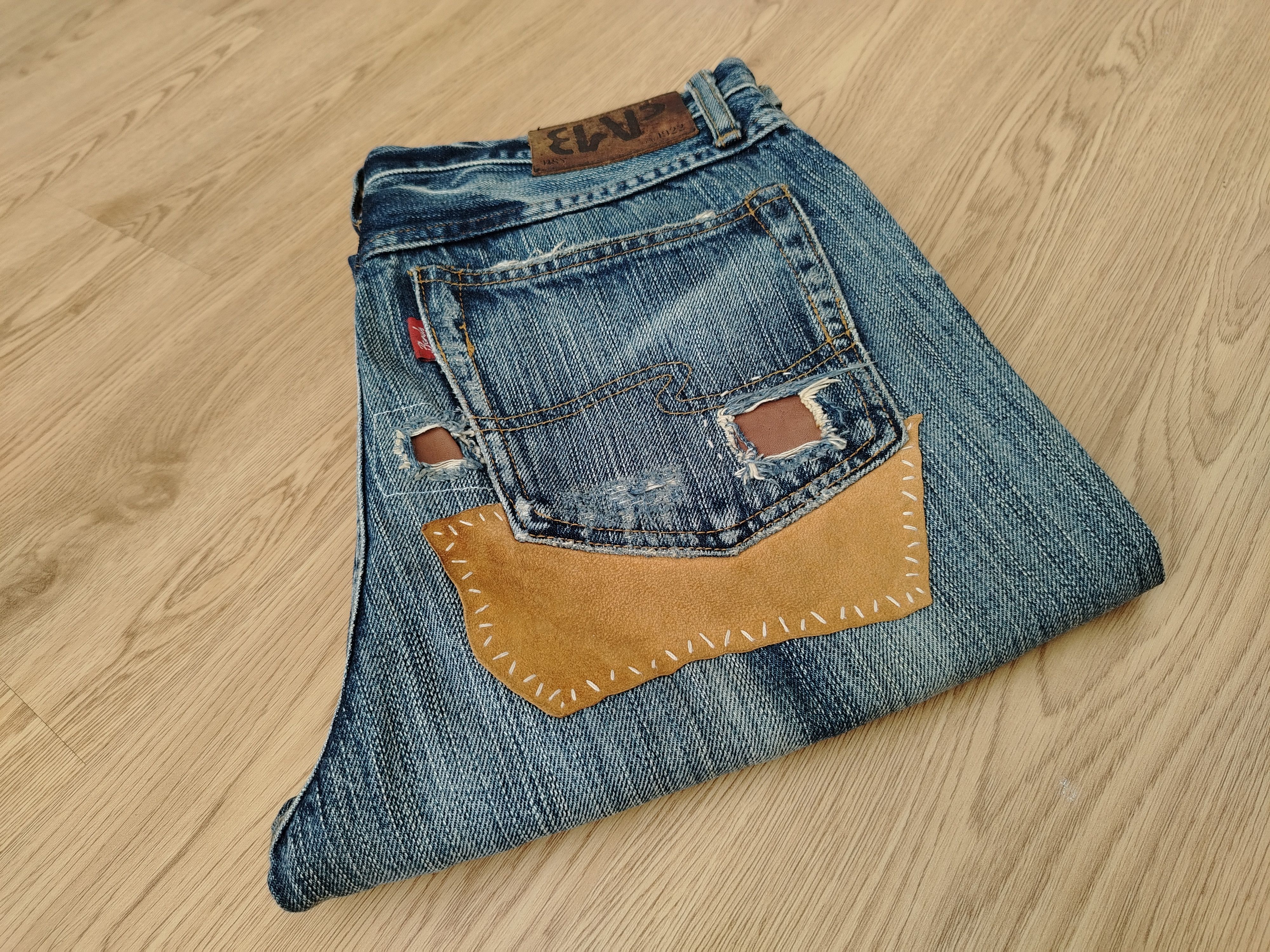 Vintage Sashiko Patchwork Jeans Bonds & Peace Size US 32 / EU 48 - 17 Thumbnail