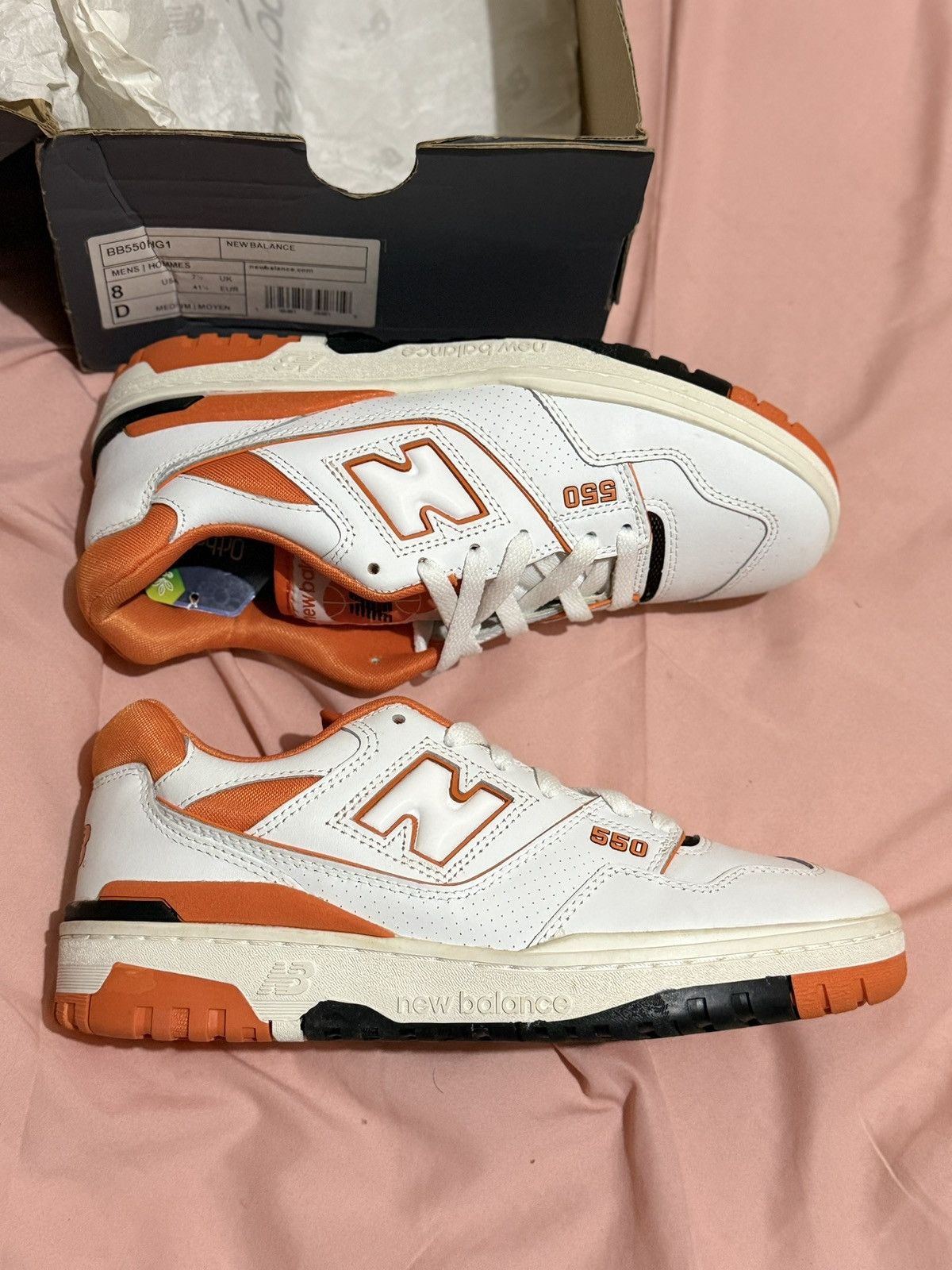 New Balance New Balance 550 Orange White Black Size US 8 / EU 41 - 1 Thumbnail