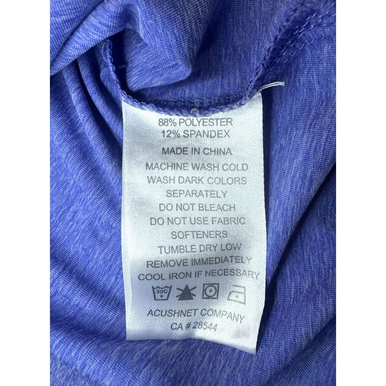 Footjoy FootJoy Golf Polo Shirt 3 Button Solid Blue Mens Large Polo shirt Short Sleeve Performance/All Seasons Breathable Stretch Size US L / EU 52-54 / 3 - 6 Thumbnail