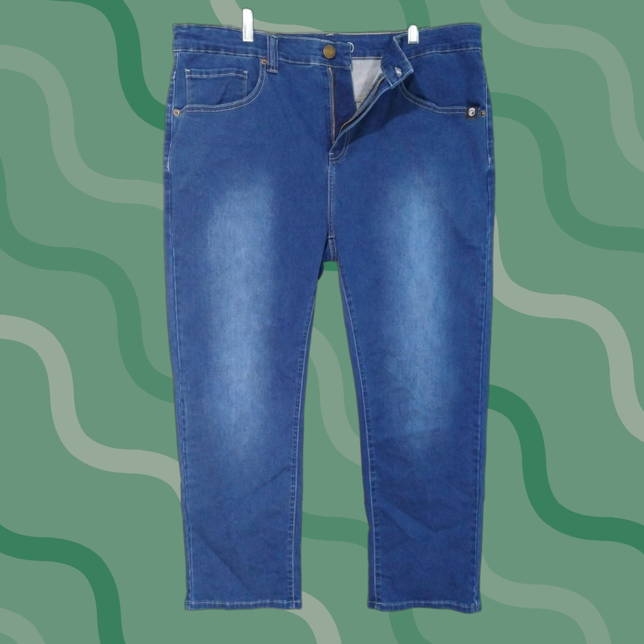 Primitive Born Primitive Jeans Mens 42x32 Blue Denim Athletic Fit High Rise Stretch 5-Pocket Design Jeans Mens 42 Blue Denim Jeans Size US 42 / EU 58 - 1 Thumbnail