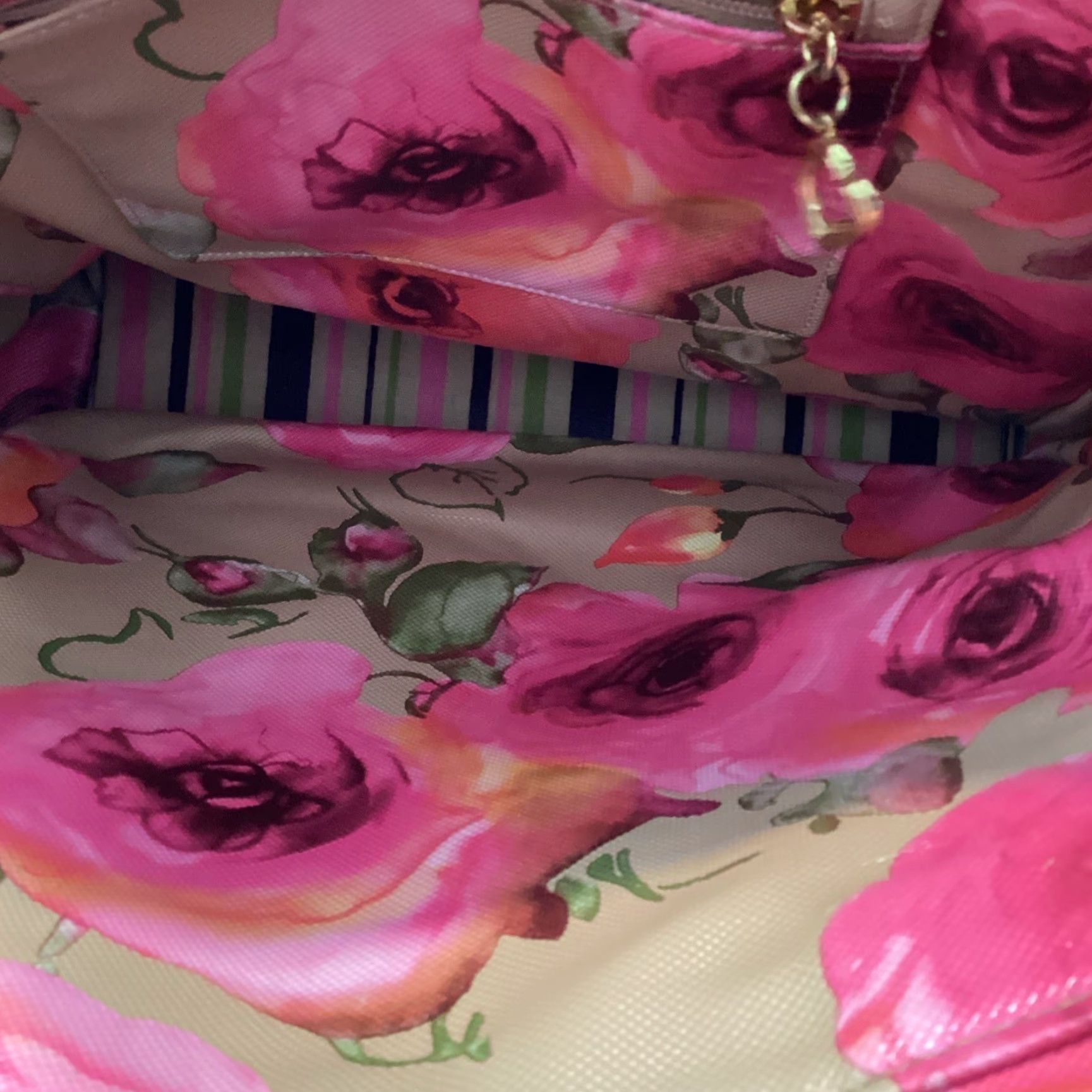 Vintage Gigi Hill Women Floral Vinyl Tote Bag Size ONE SIZE - 3 Thumbnail