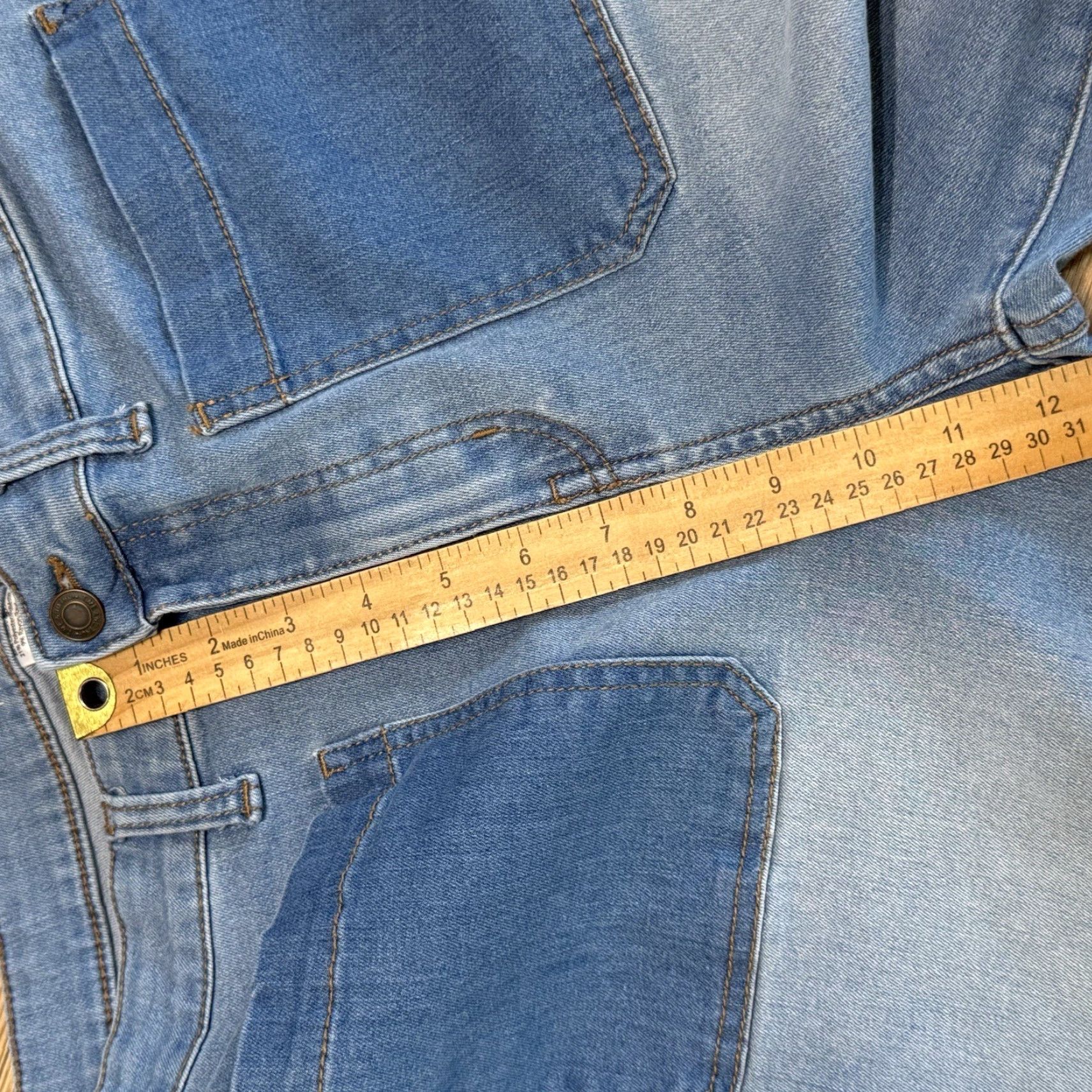 Vintage VINTAGE Time and Tru Womens Jeans Flared 18 High Rise Stretch Cotton Blend Blue 29in Inseam Size 40" / US 18 - 5 Thumbnail