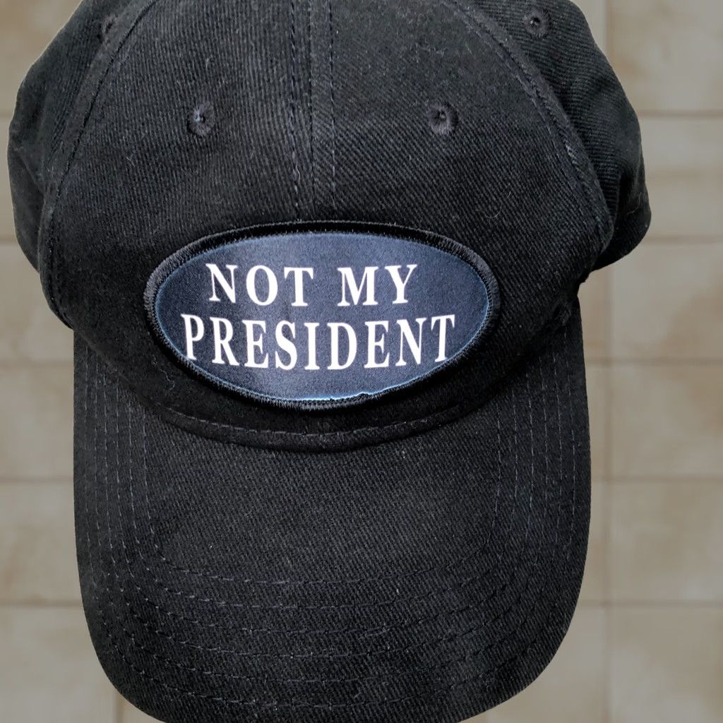 Vintage OTTO NOT MY PRESIDENT HAT Men's One Size Black Protest Adjustable Cap Size ONE SIZE - 1 Thumbnail