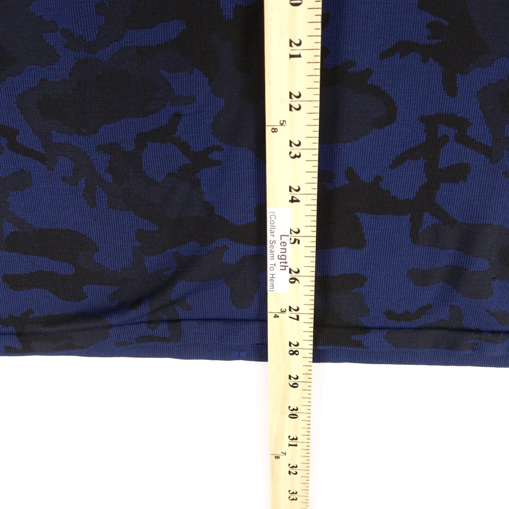 Vintage UNRL Pullover Mens M Blue Camo 1/4 Zip Mock Neck Long Sleeve Activewear Golf Shirt Size US M / EU 48-50 / 2 - 6 Thumbnail
