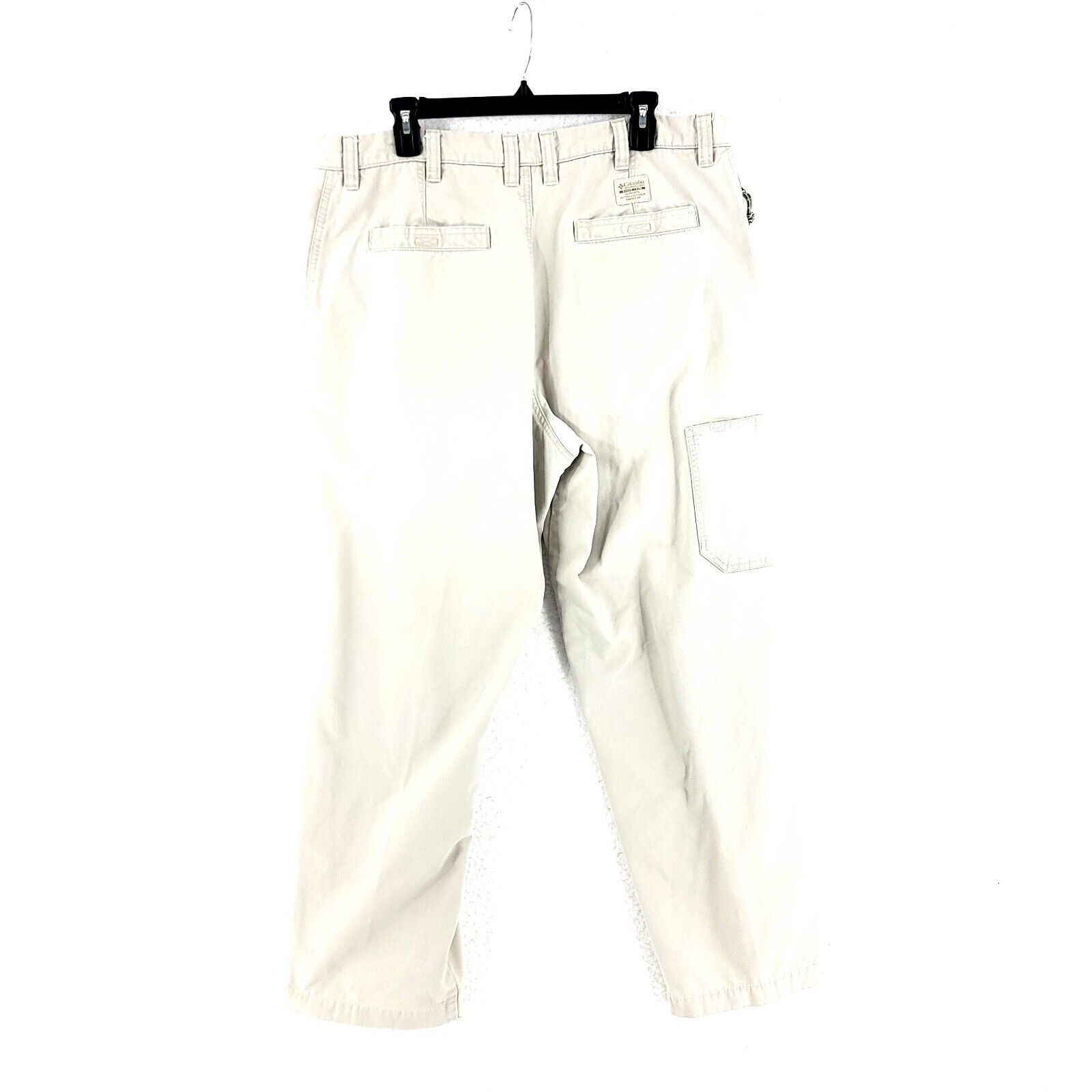 Columbia Columbia Cream Cotton Cargo Pocket High Rise Chino Pants 38/ Size US 34 / EU 50 - 5 Thumbnail