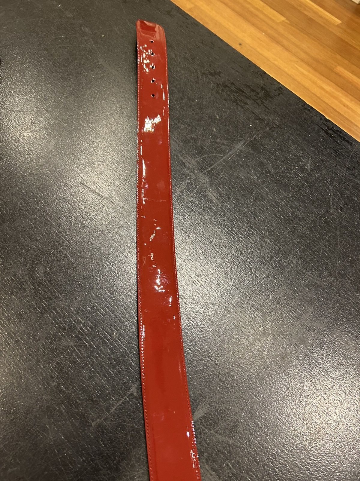 Bally Bally Patent Leather Belt - Silver/Red Size 44 - 3 Thumbnail
