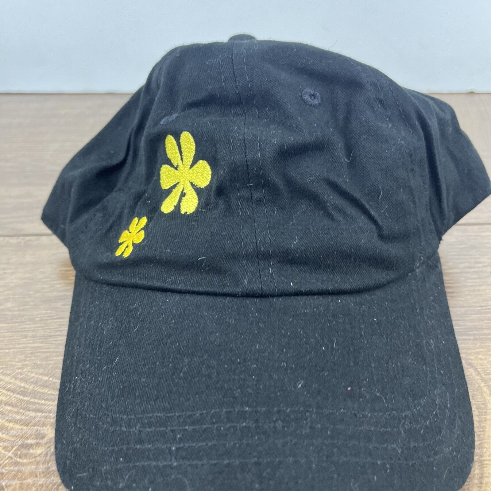 Other Flower Hat Flower Baseball Hat Black Adjustable Hat Black Ad Size ONE SIZE - 5 Thumbnail