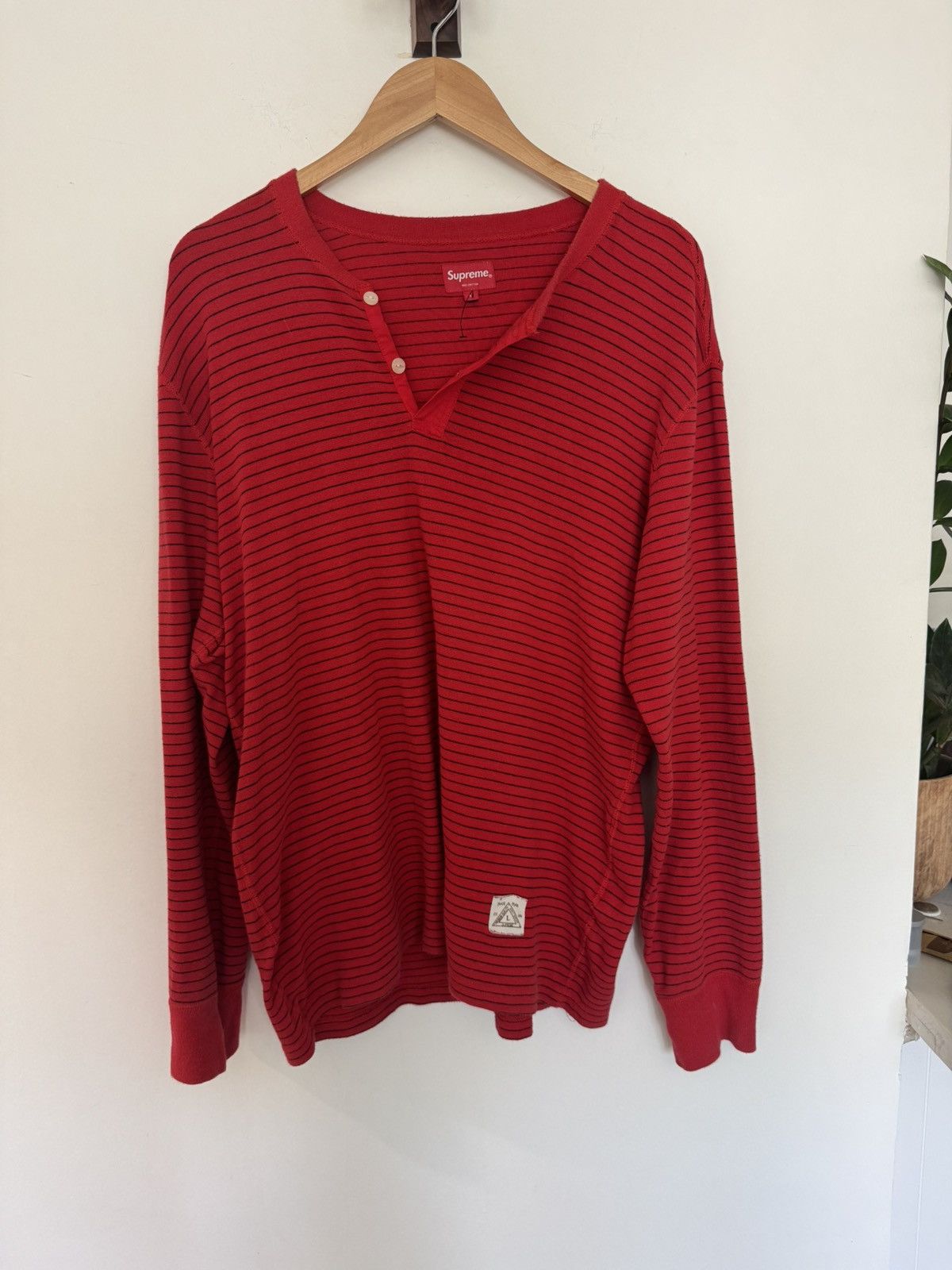 トップス supreme printed stripe twill henley Supreme Snap Front Twill Jacket (FW18) - $178