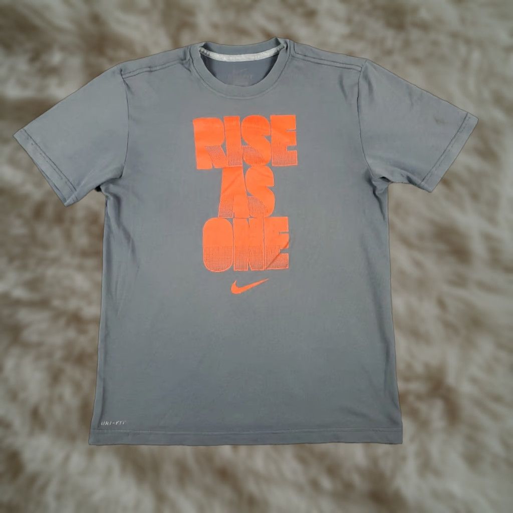 Nike Nike Dri Fit Gray Casual T-Shirt Unisex Adult Medium Short Sleeve Sports Mens Size US M / EU 48-50 / 2 - 1 Thumbnail