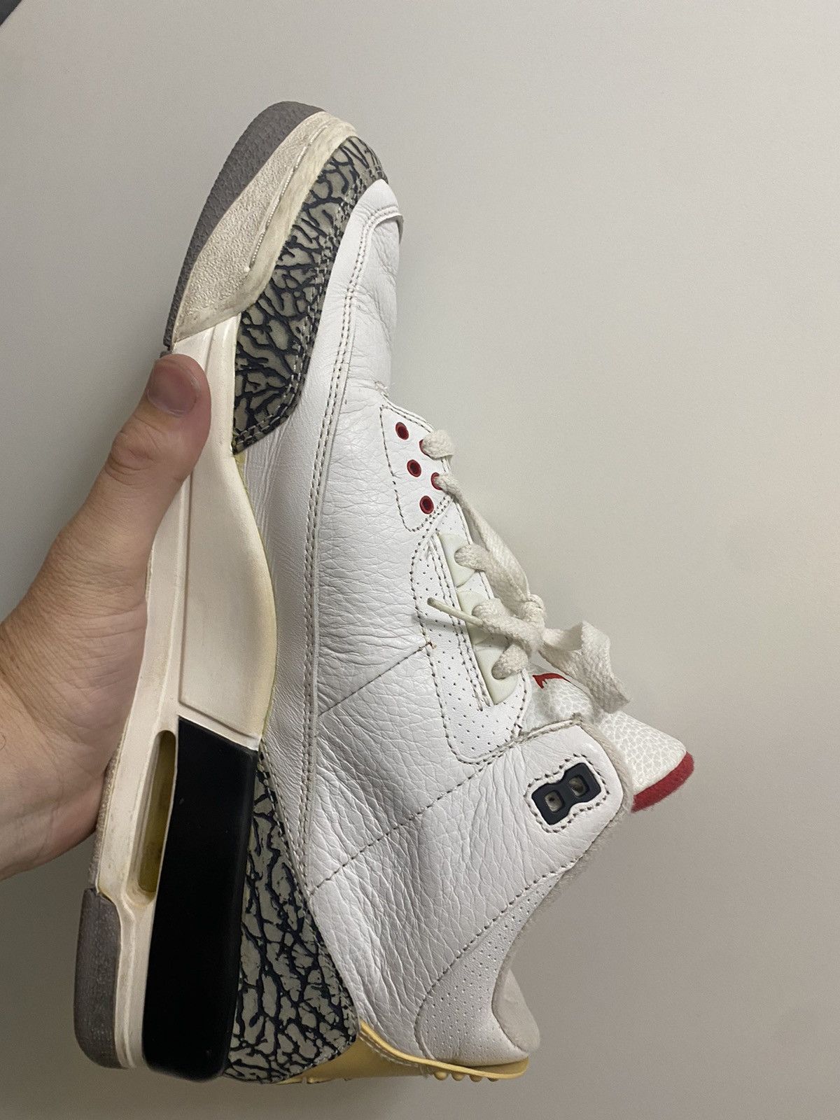 Jordan Brand × Nike × Vintage Nike Air Jordan 3 Retro 2003 White Cement Jumpman Size US 12 / EU 45 - 11 Thumbnail