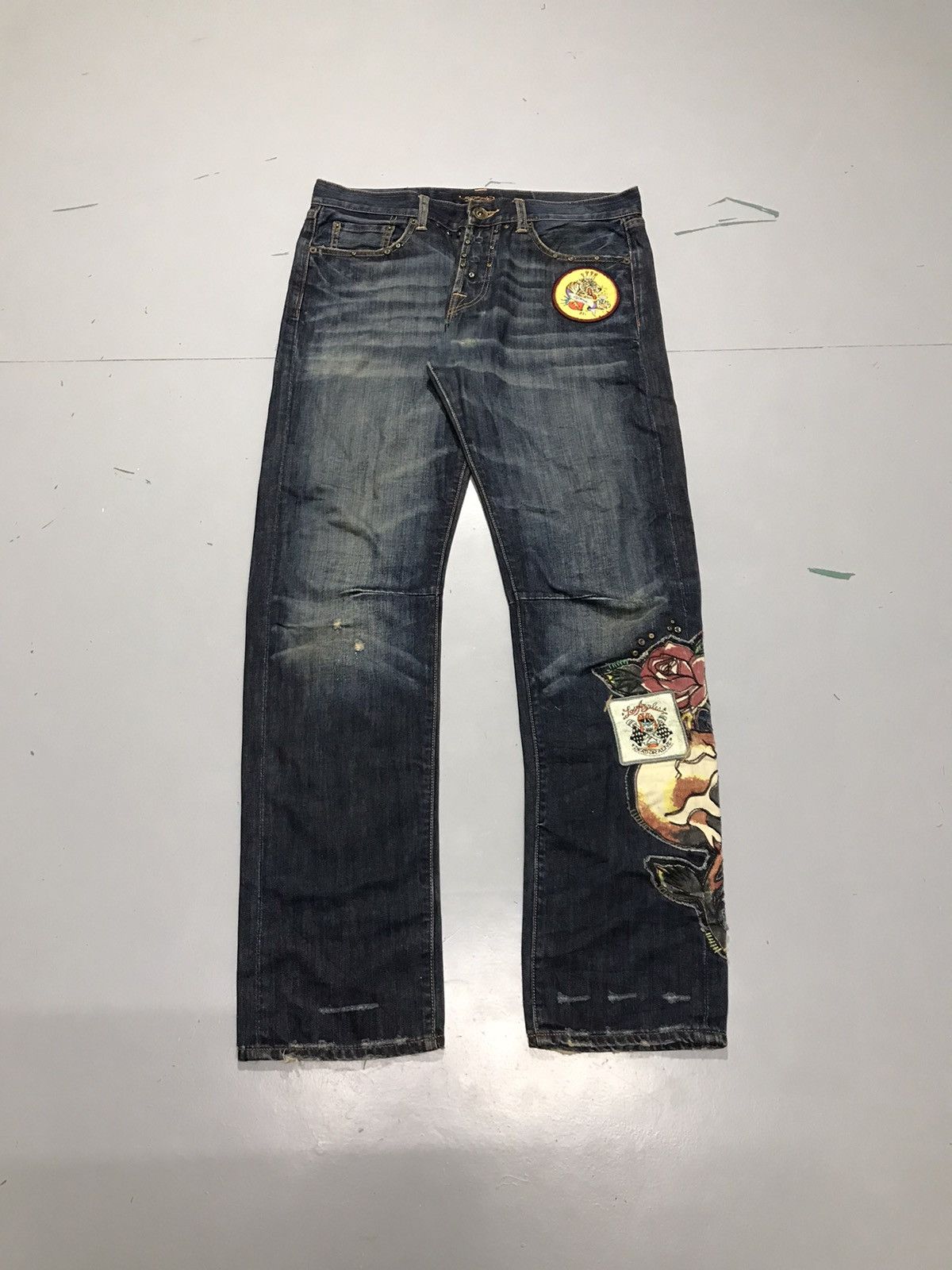 Ed Hardy Vintage ed hardy embroidered denim Size US 36 / EU 52 - 1 Thumbnail