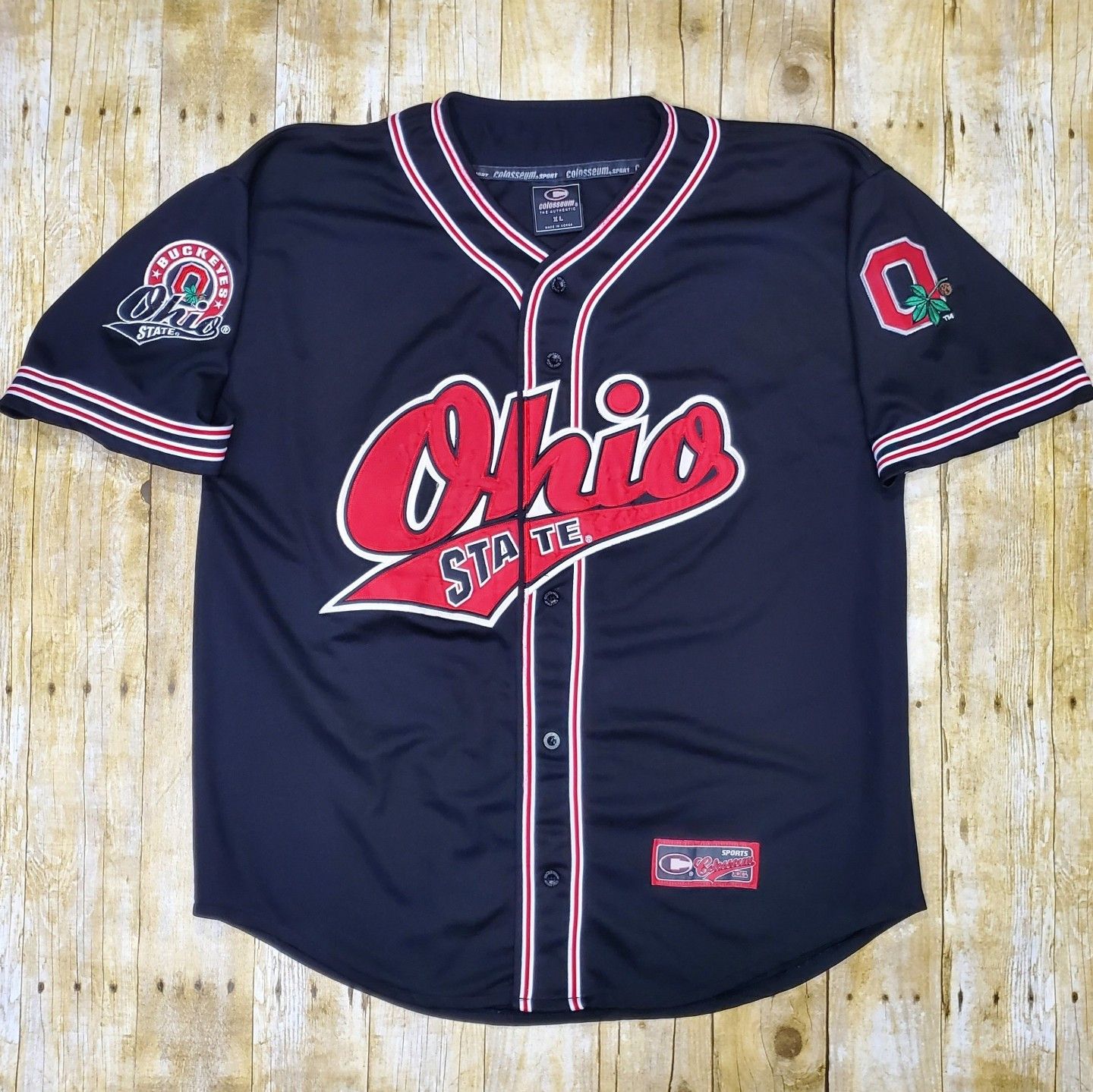 Colosseum Athletics Vtg Colosseum Ohio State Buckeyes Jersey Rare Black Version Size US XL / EU 56 / 4 - 5 Thumbnail